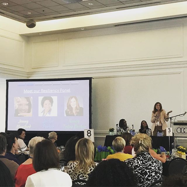@think8women Nancy in action on the resiliency panel. What is resiliency? Know who you are, where you are and where you&rsquo;re going. And then flow. #journey2success #companyofwomen