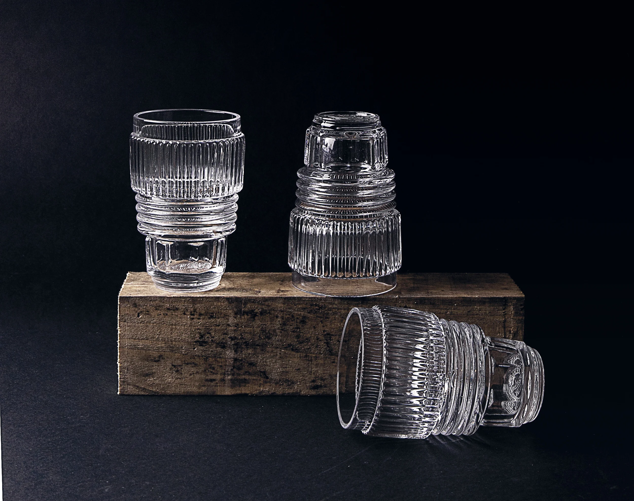 SET OF 3 DRINKING GLASSES - LARGE