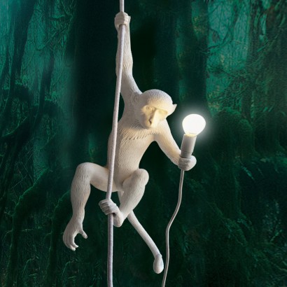 HANGING MONKEY LAMP WITH ROPE