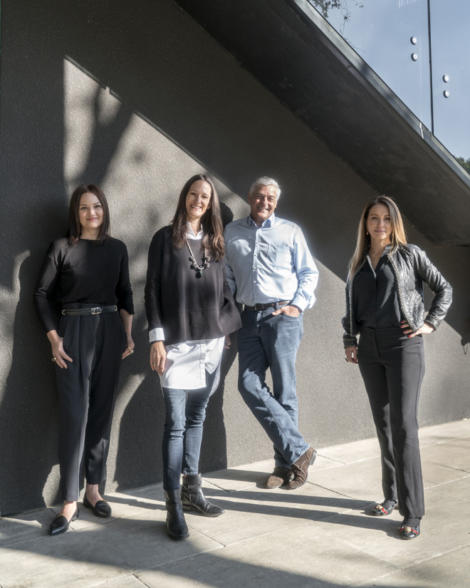 From left: Mia Widlake and Debbie Votin from Studio 19, William Combrinck of Forest Flooring, Julia Day of Generation