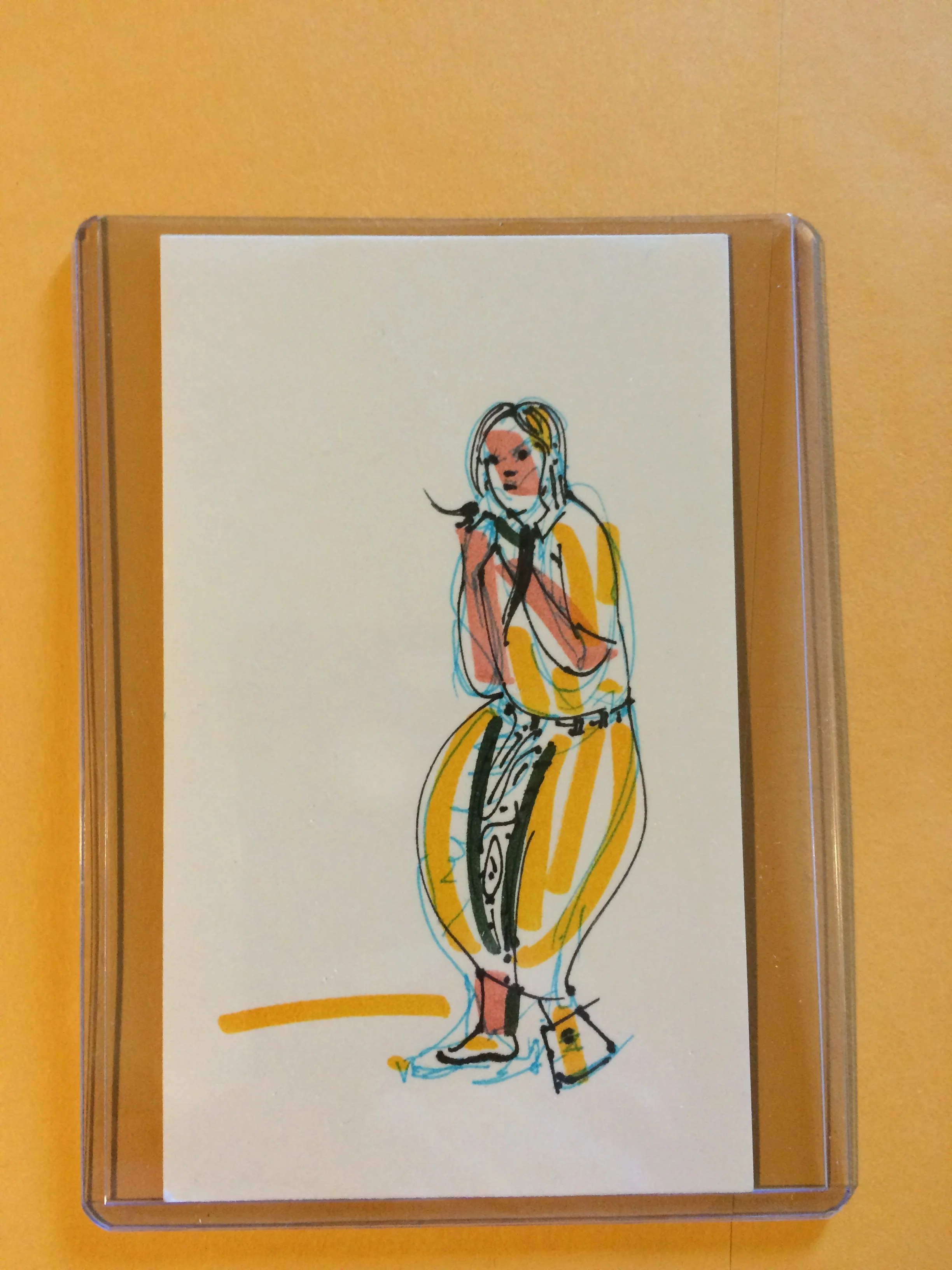 Untitled, mixed media on paper, 5″x3″, 50.00 CAD