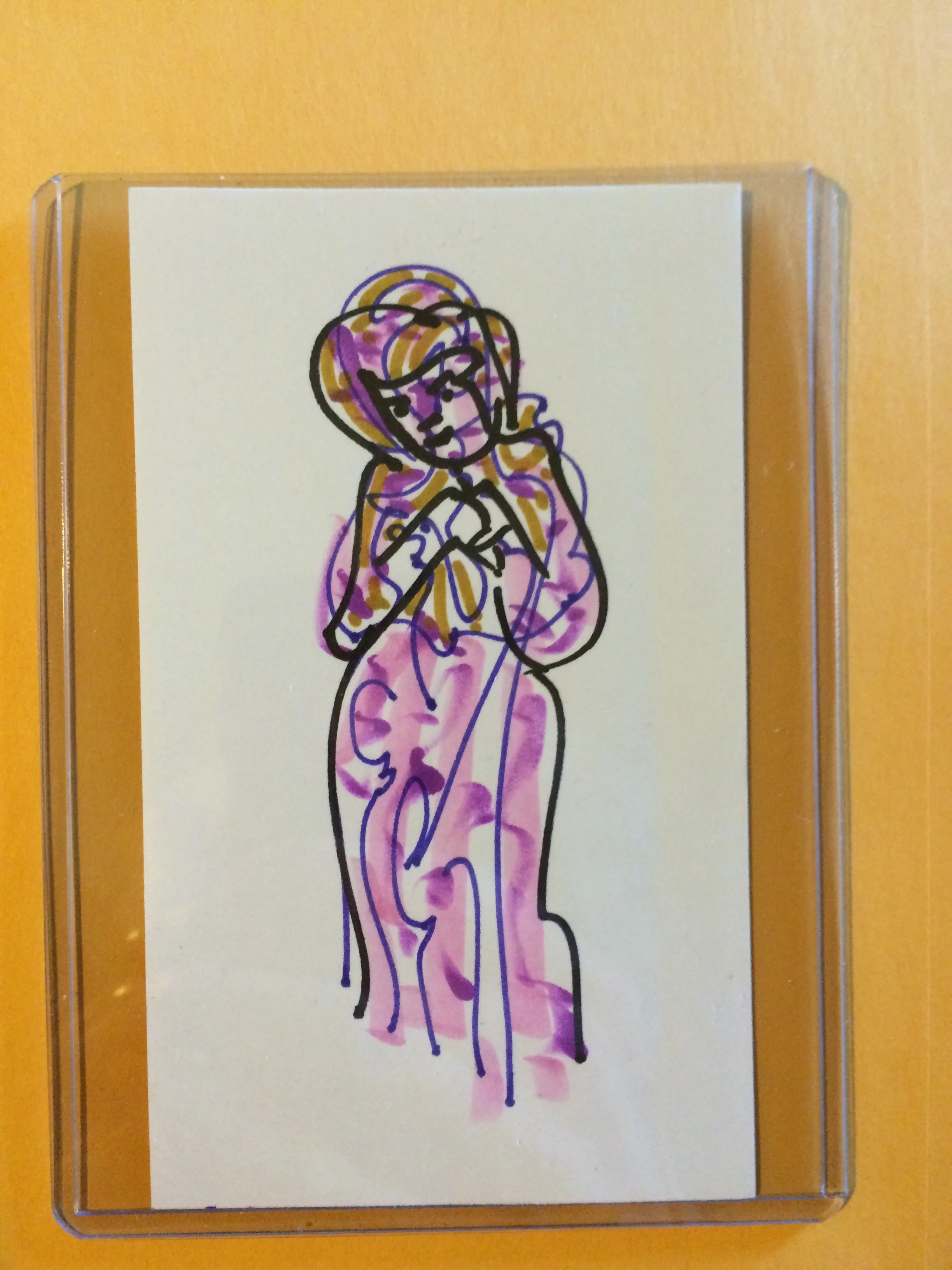 Untitled, mixed media on paper, 5″x3″, 50.00 CAD