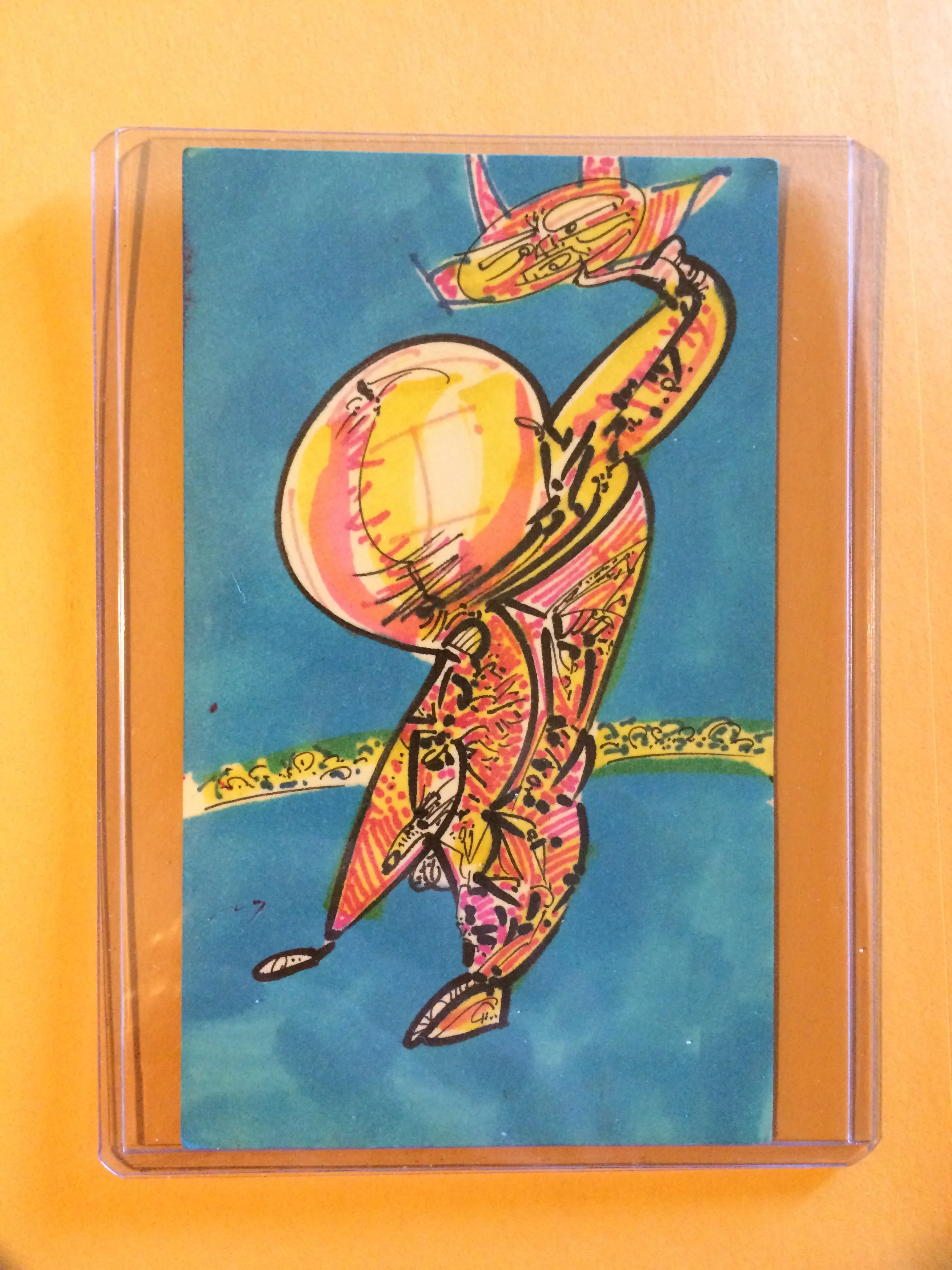 Untitled, mixed media on paper, 5″x3″, 50.00 CAD, SOLD