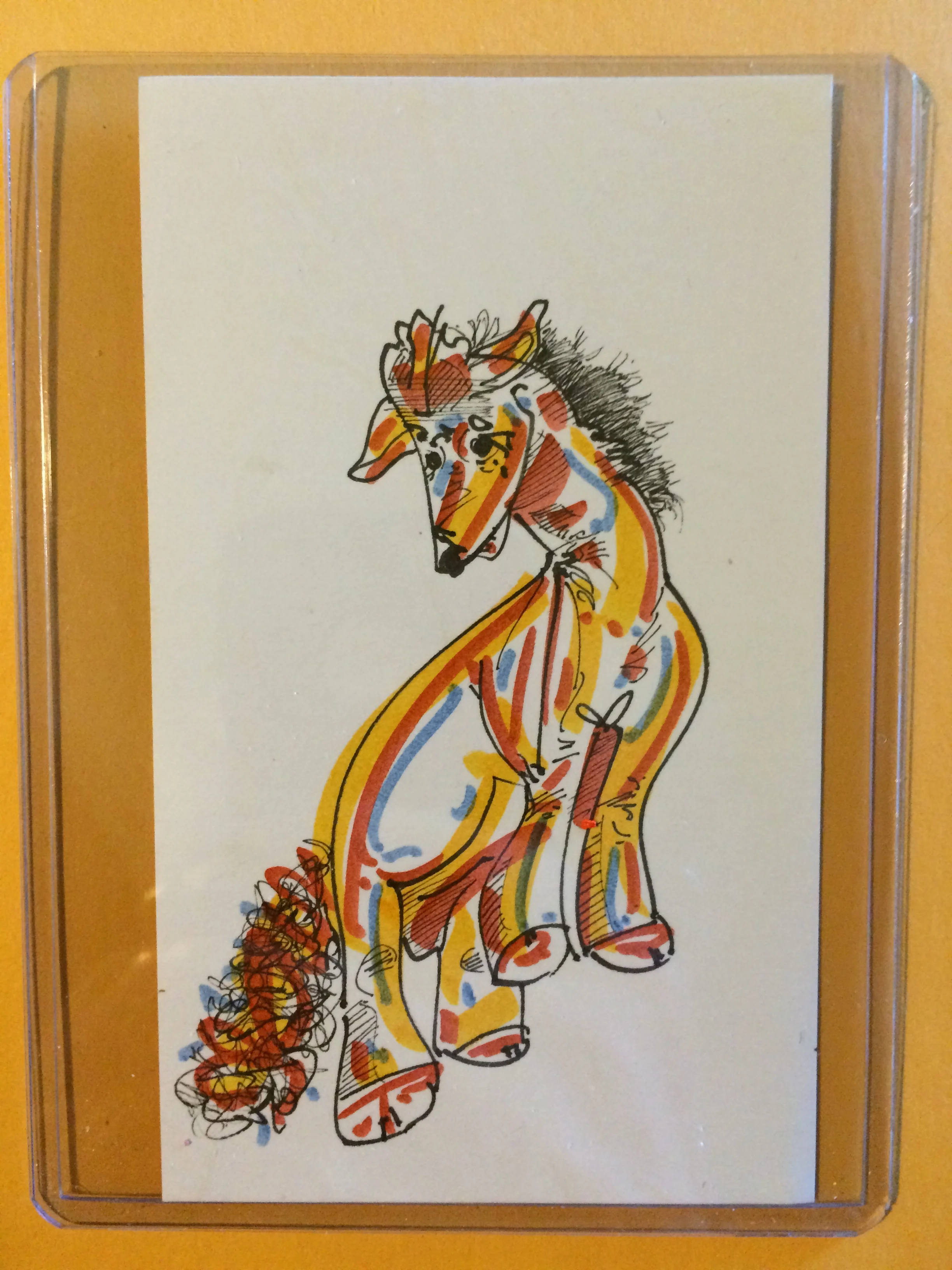Untitled, mixed media on paper, 5″x3″, 50.00 CAD, SOLD