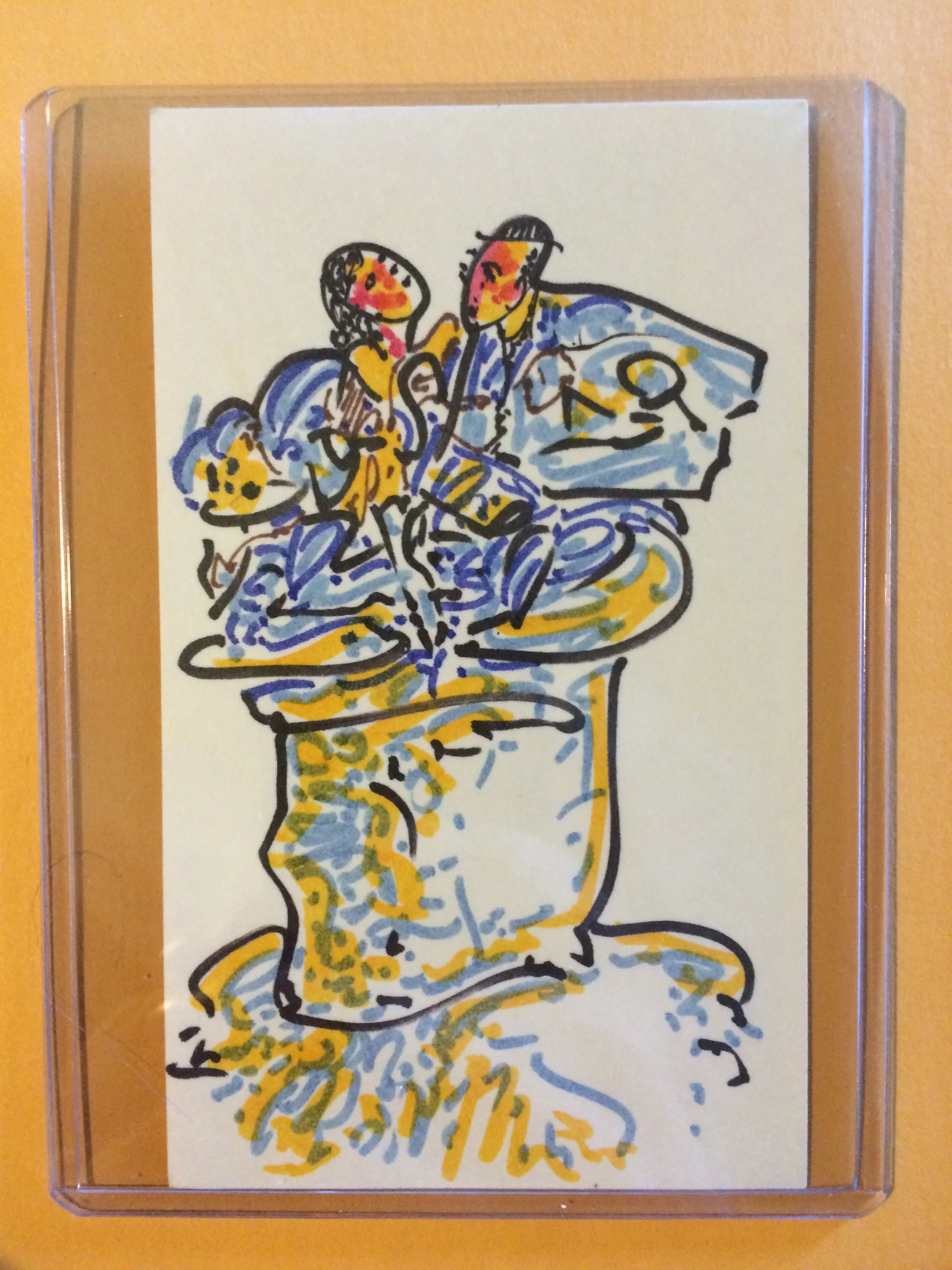 Untitled, mixed media on paper, 5″x3″, 50.00 CAD