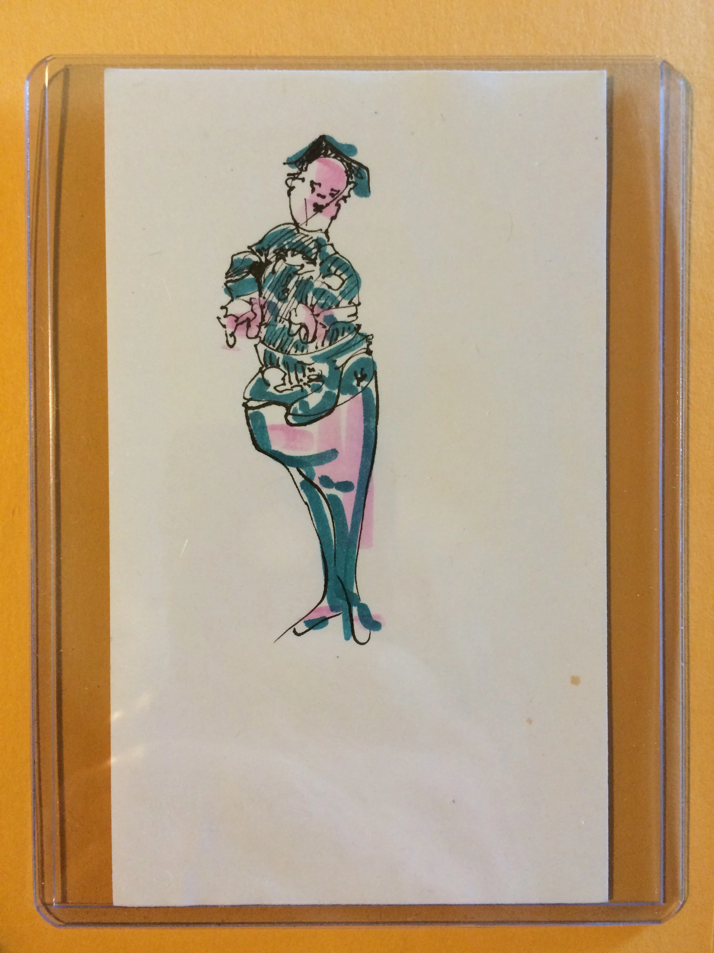 Untitled, mixed media on paper, 5″x3″, 50.00 CAD