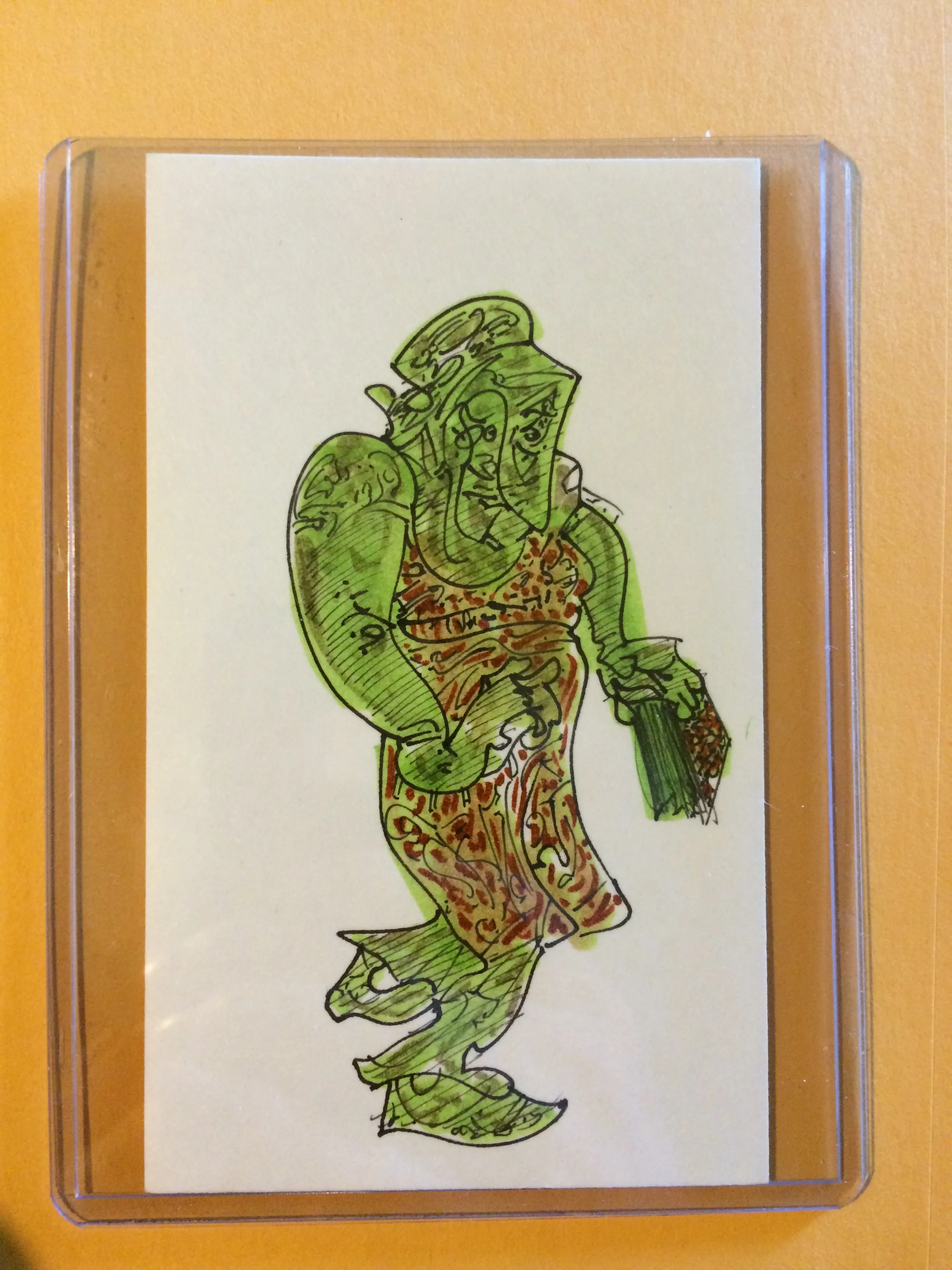 Untitled, mixed media on paper, 5″x3″, 50.00 CAD