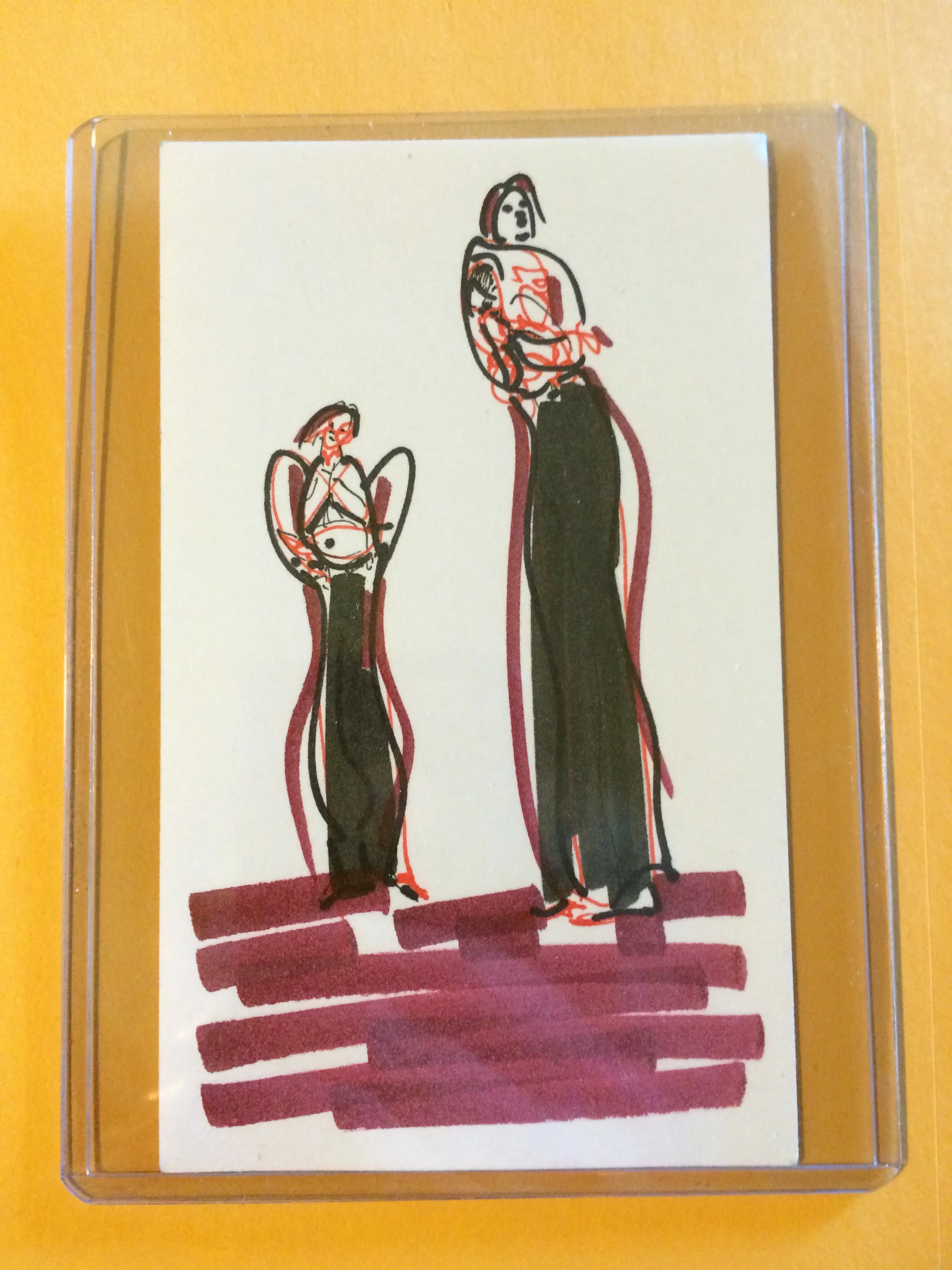 Untitled, mixed media on paper, 5″x3″, 50.00 CAD