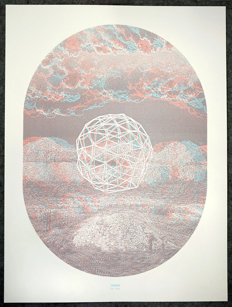 Geoglobe, 18×24″, edition of 15, 2014, 200.00 CAD (3-D glasses included), SOLD