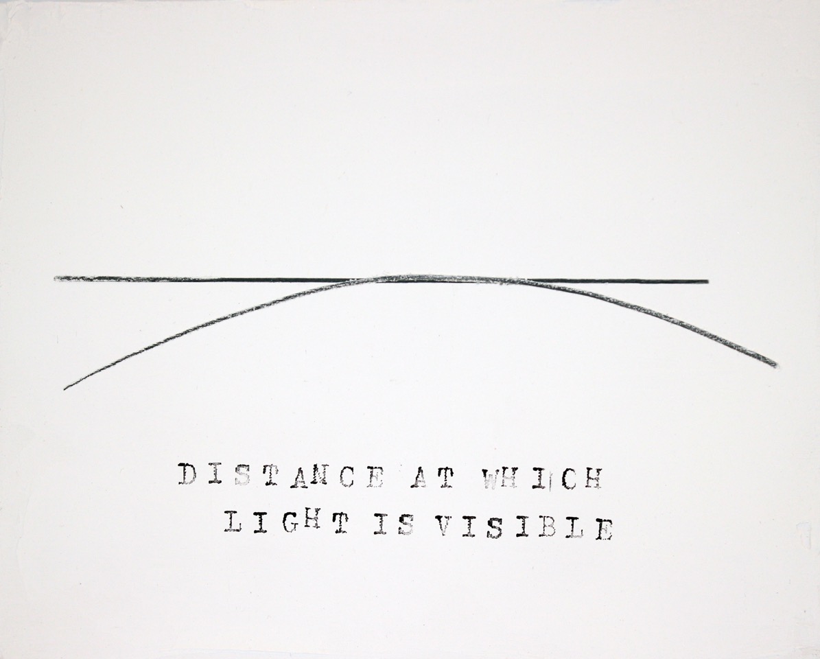 Distance At Which Light is Visible, gesso and drywall compound on wood panel, 8 x 10 inches, 280.00 CAD