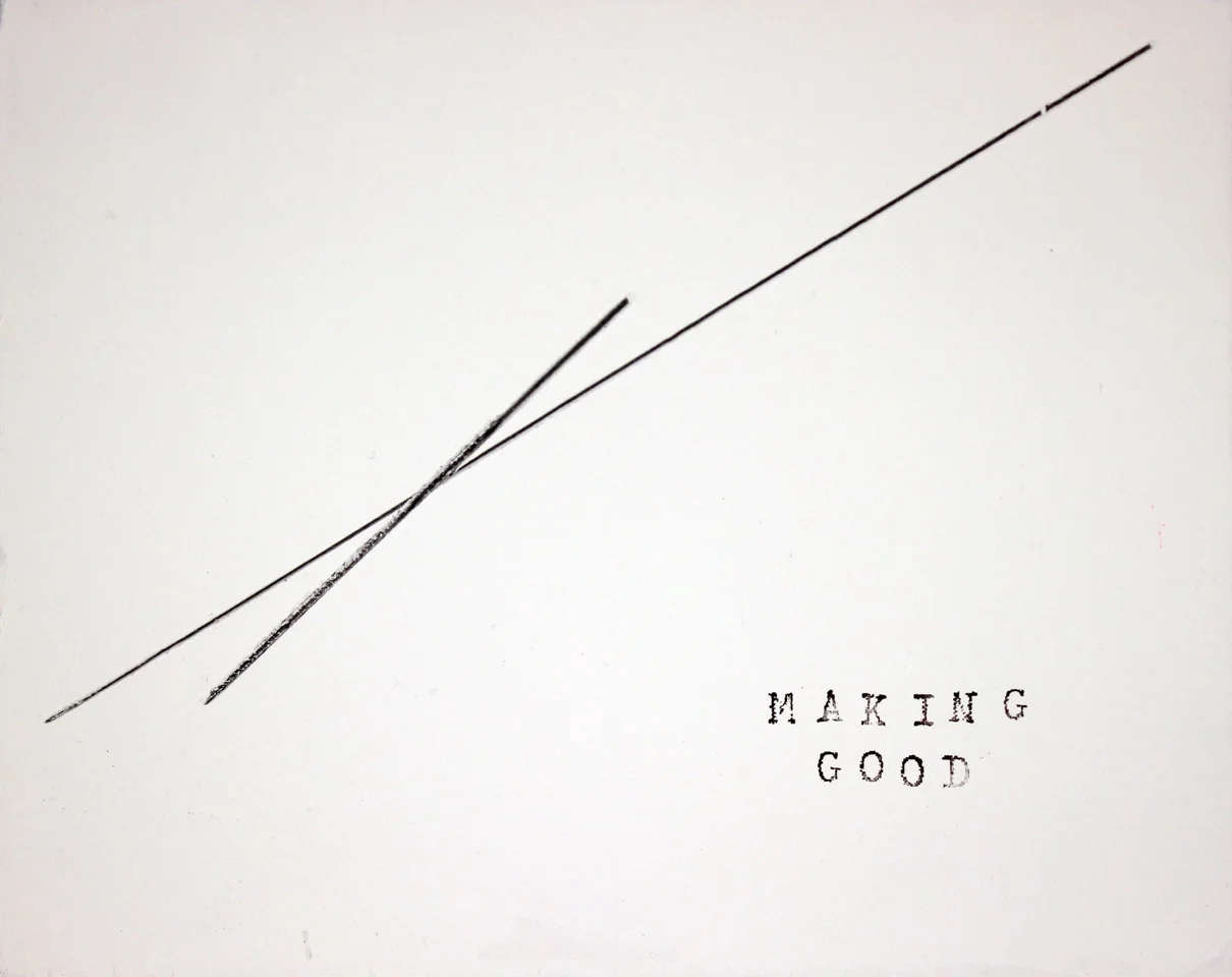 Making Good, gesso and drywall compound on wood panel, 8 x 10 inches, 280.00 CAD