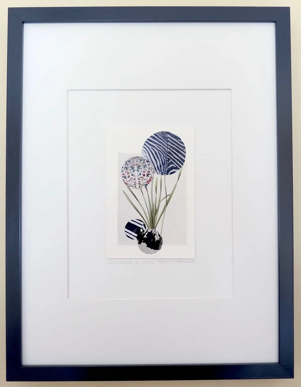 Botanical 13, 2016, hand cut paper, vintage botanical print, glue, on paper, 6” x 4”, framed: 17” x 13”, 200 CAD