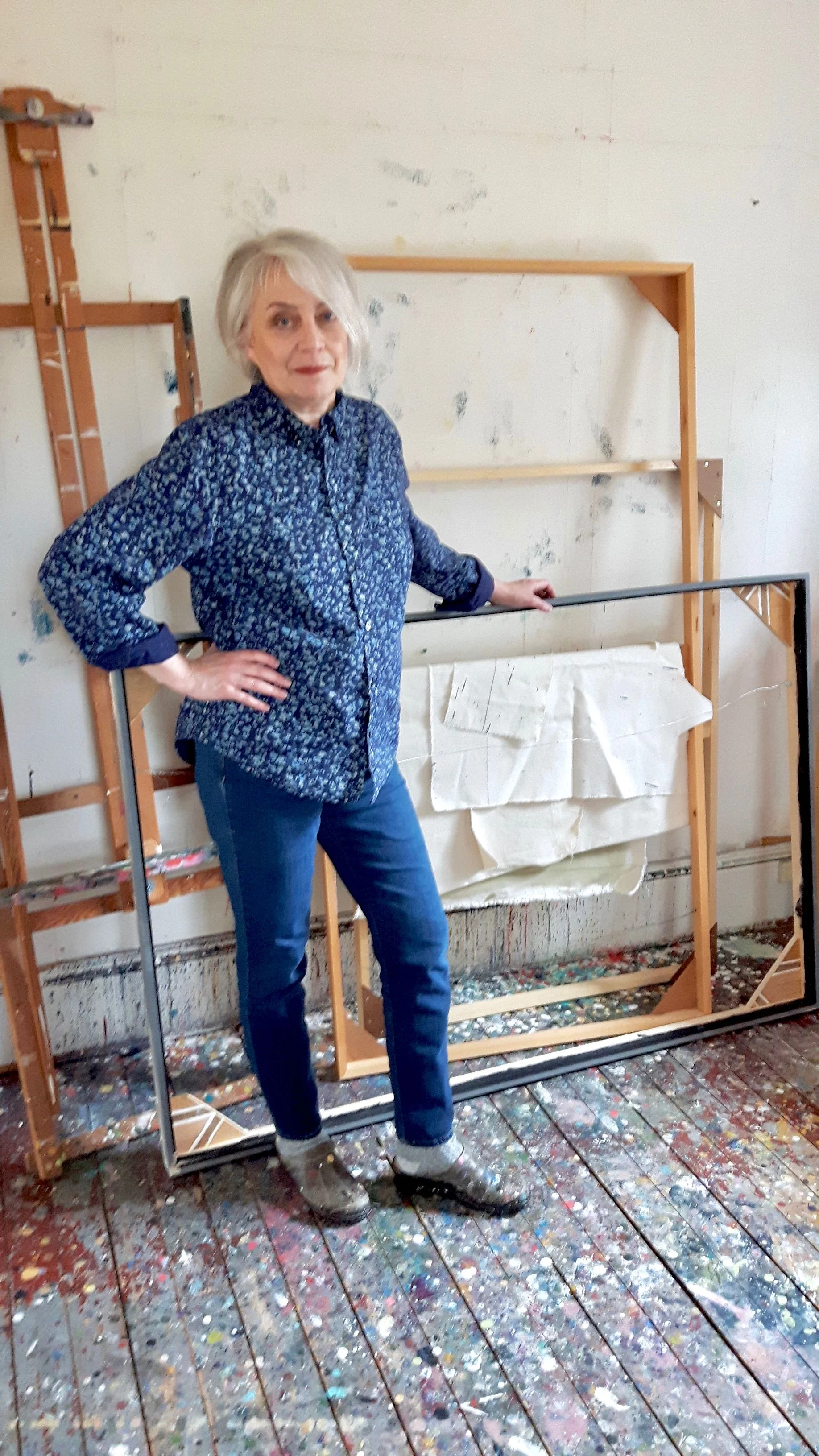 Artist in her studio, April 2017