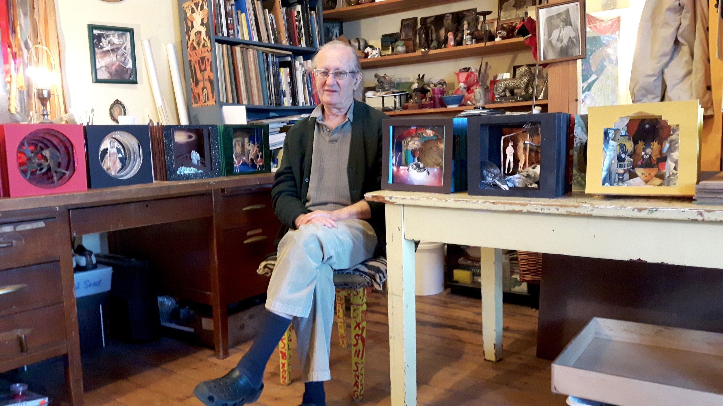 Artist in his studio, 2017