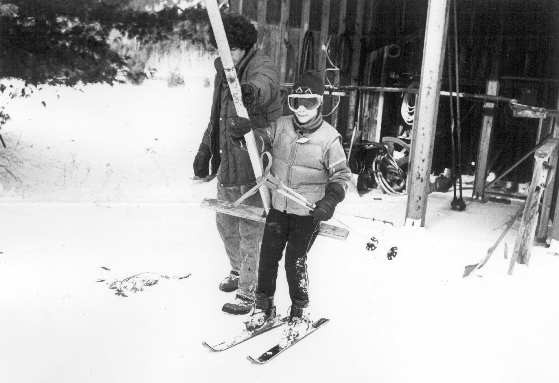 Young skier at Otis Mountain. Courtesy of Jeff Allott.
