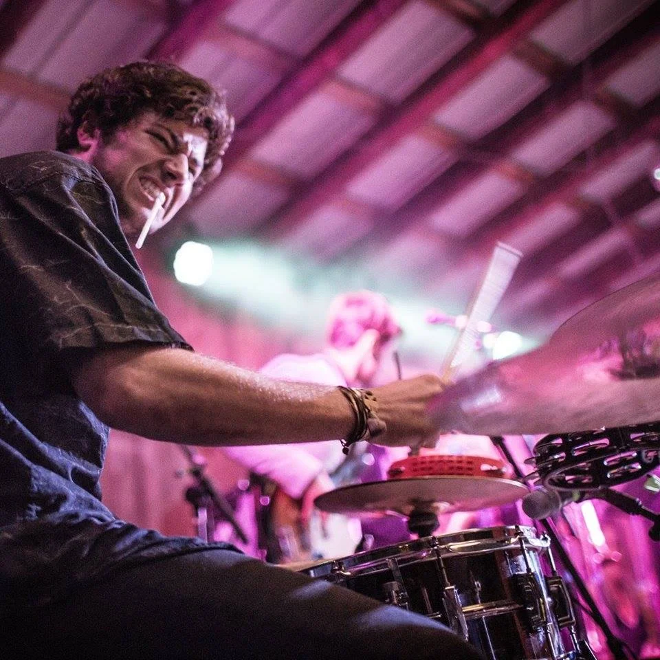 Smooth Antics drummer Jake Mayers at Otis 2014.