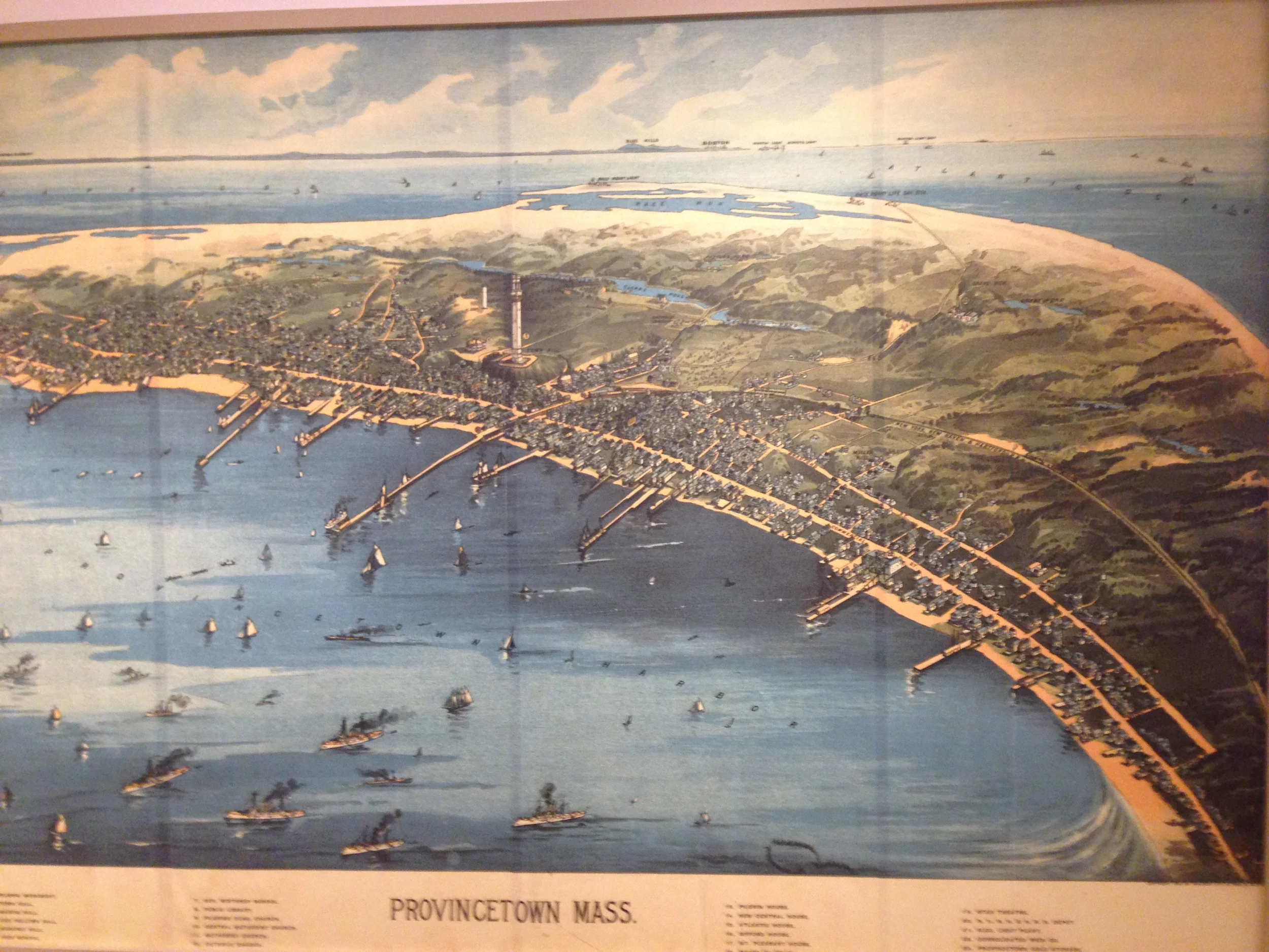 Old-time map on display in the museum.