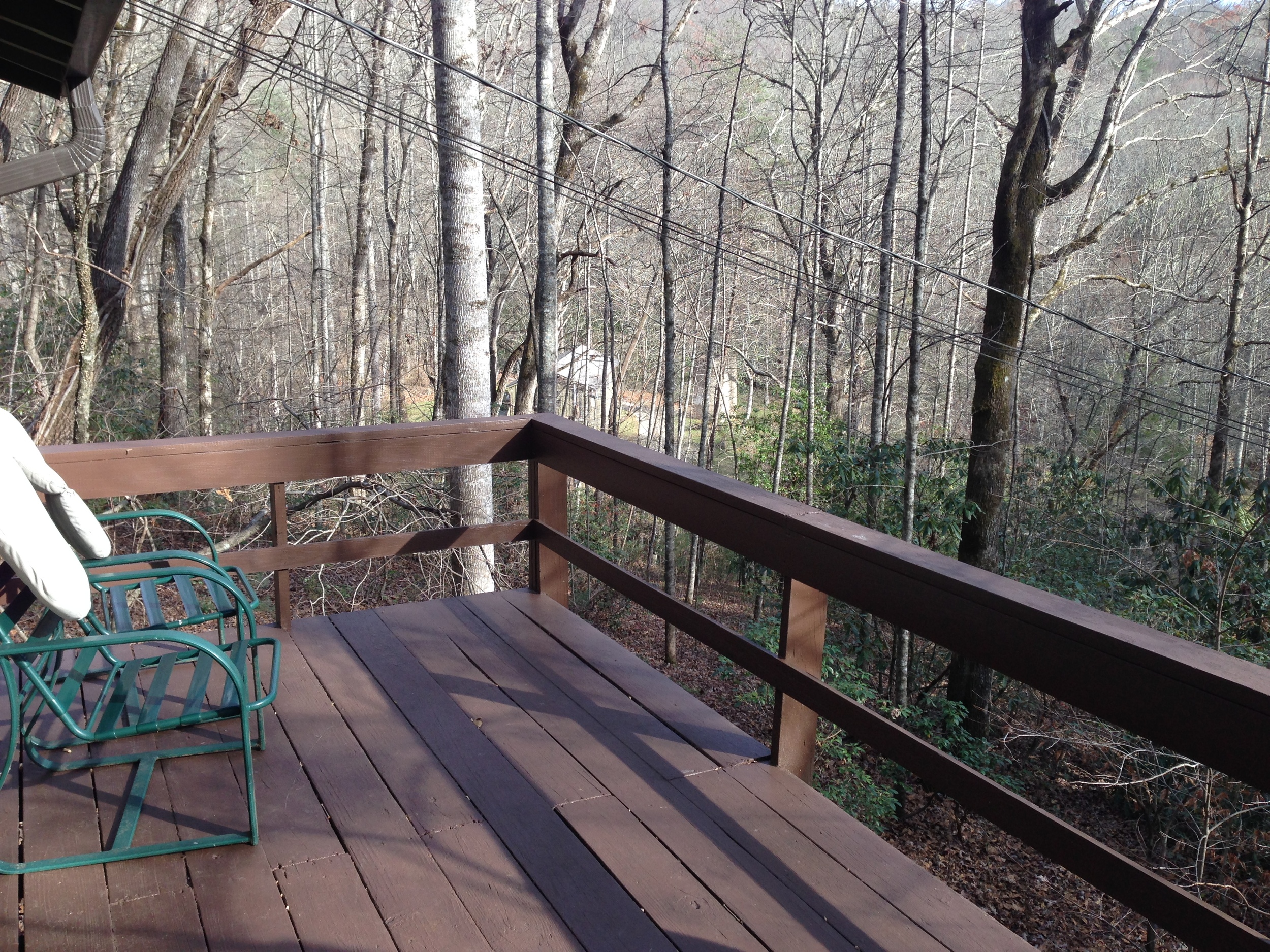  Porch overlooking the forest and some of the property 