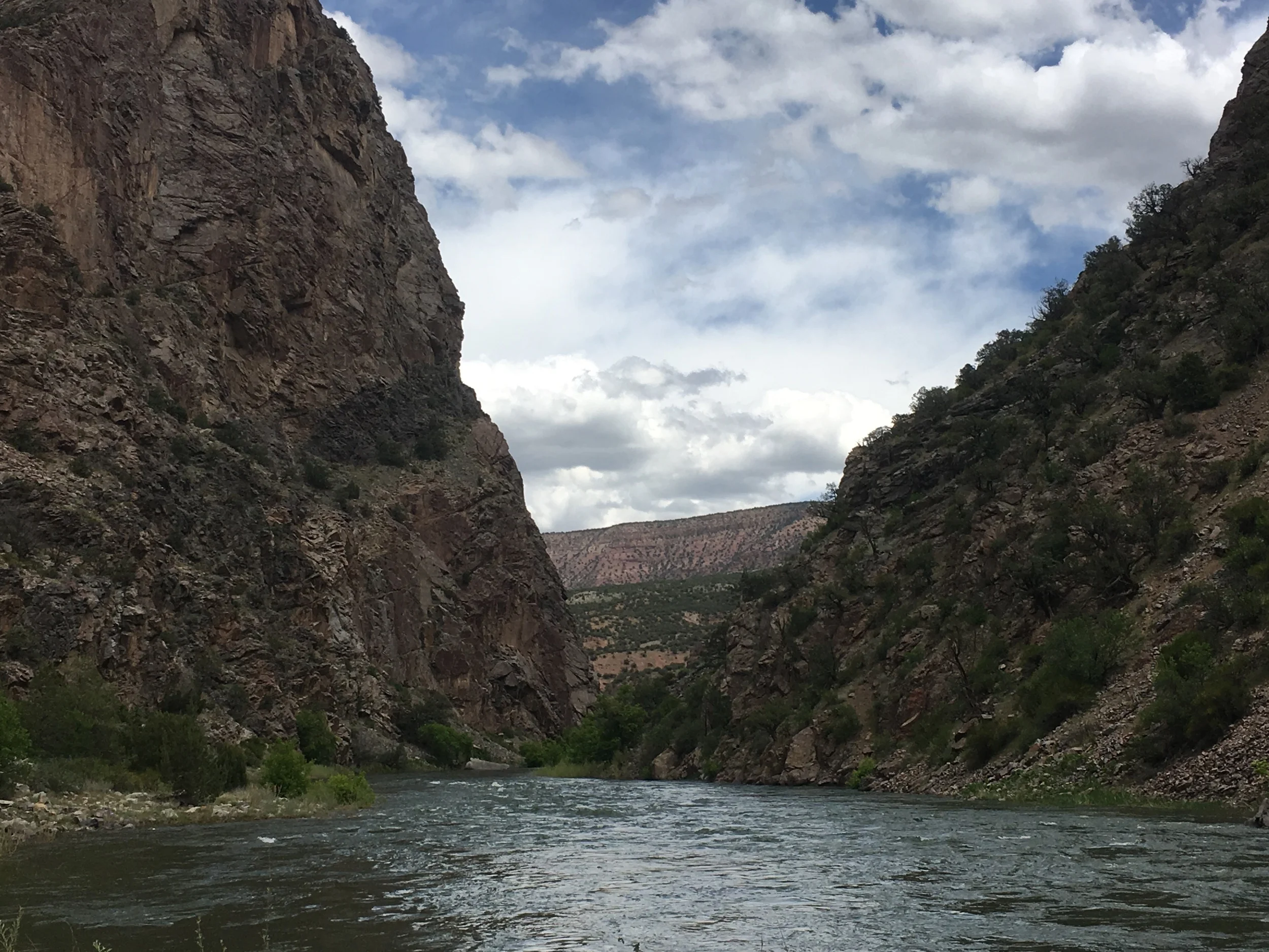 The mighty Gunnison River, with double canyon walls.