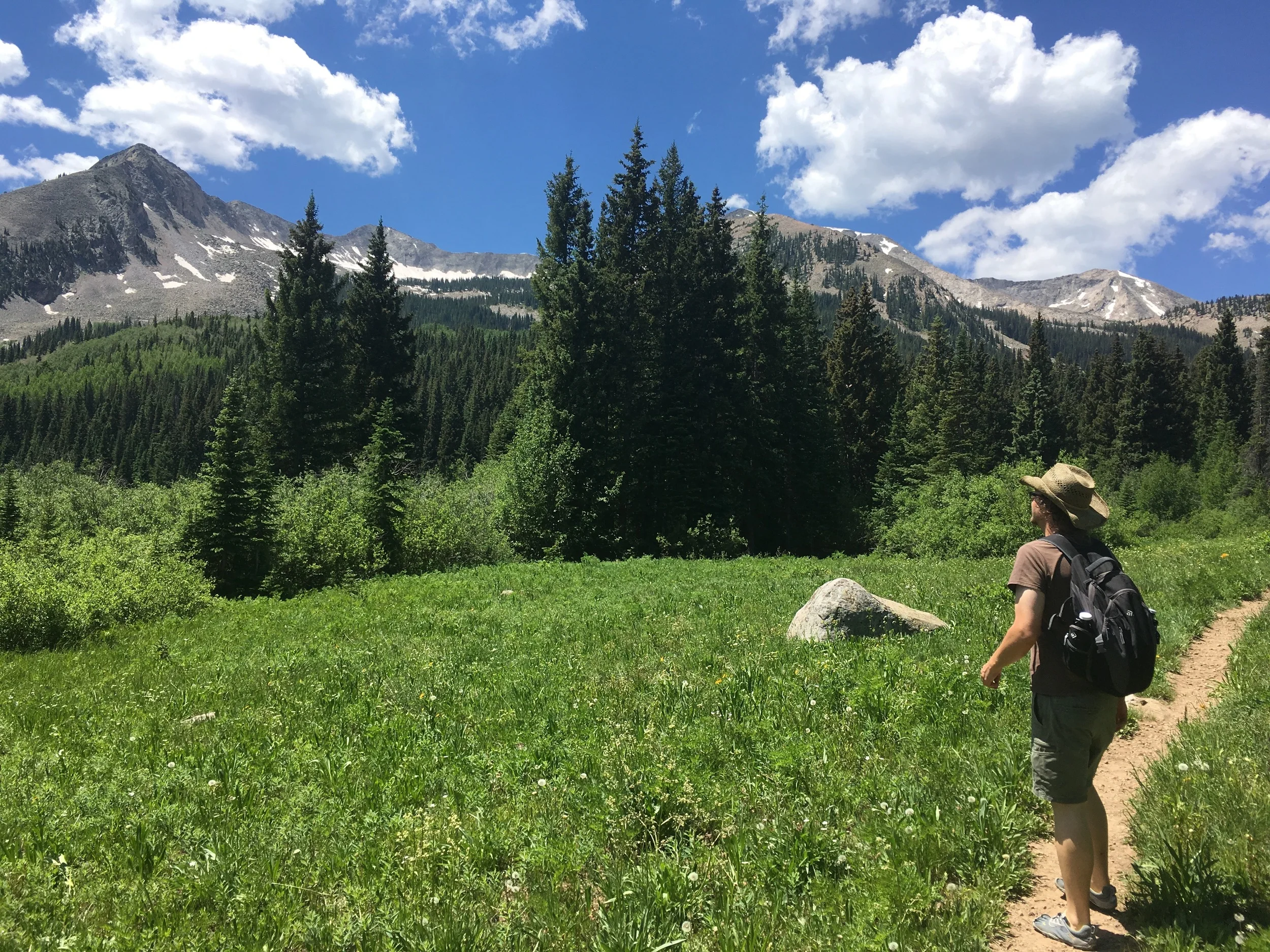 Sam admires the view at the start of the trail.