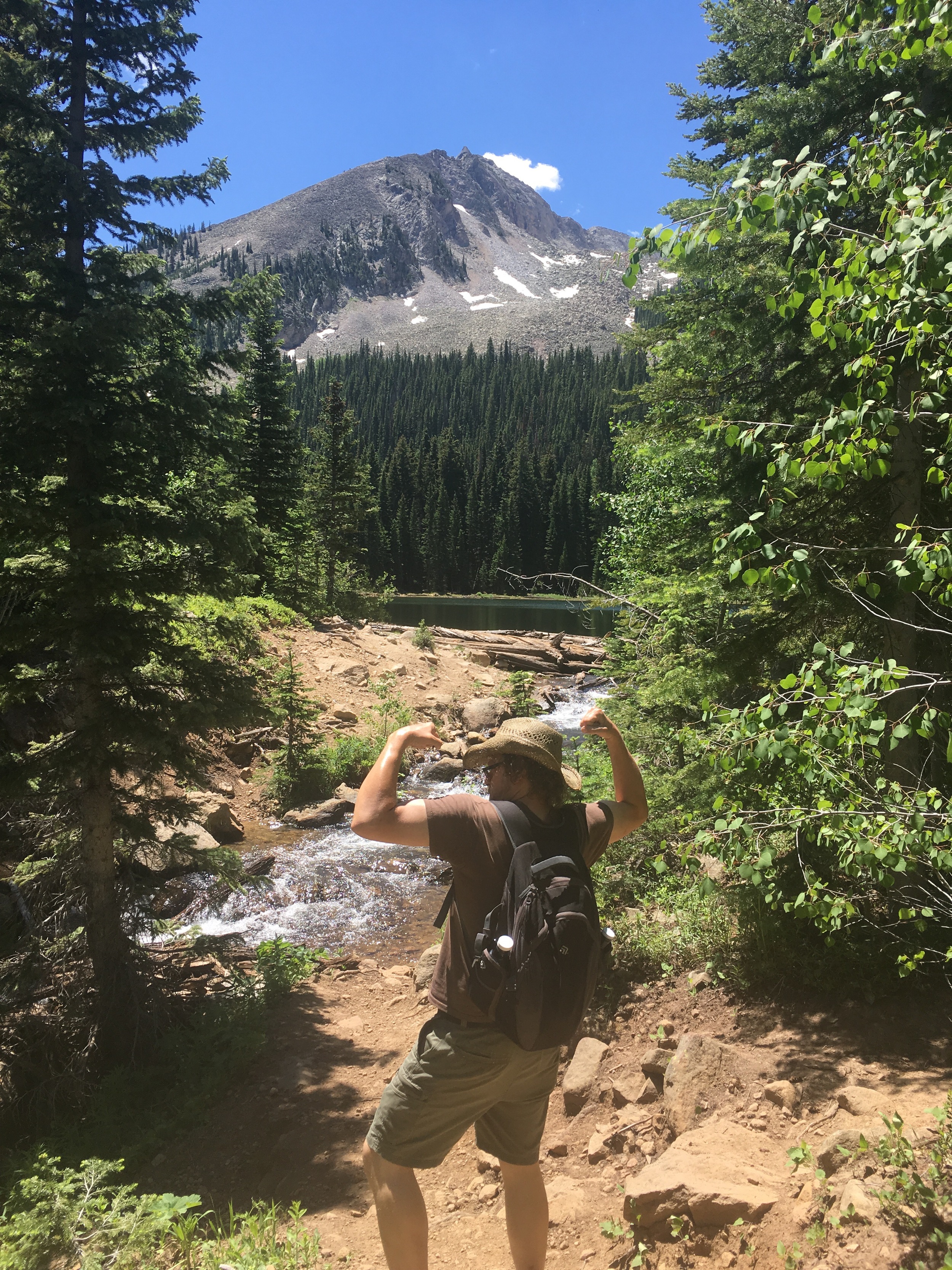 Sam vs. the mountain.