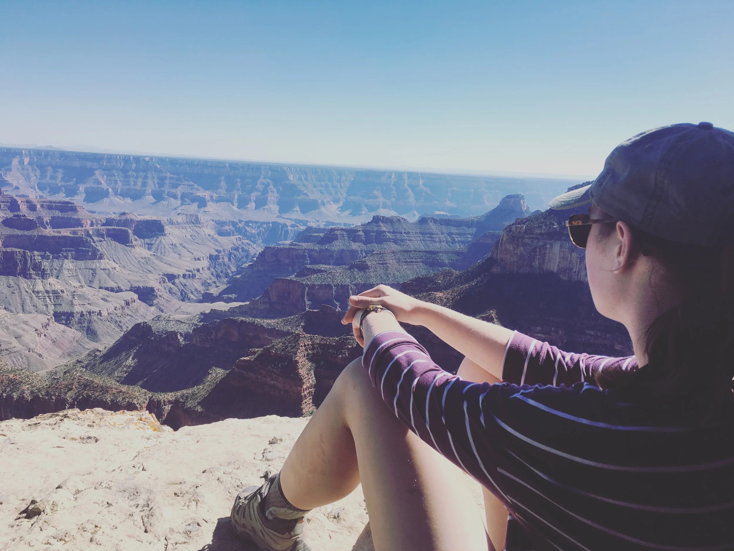 Gazing into the canyon.