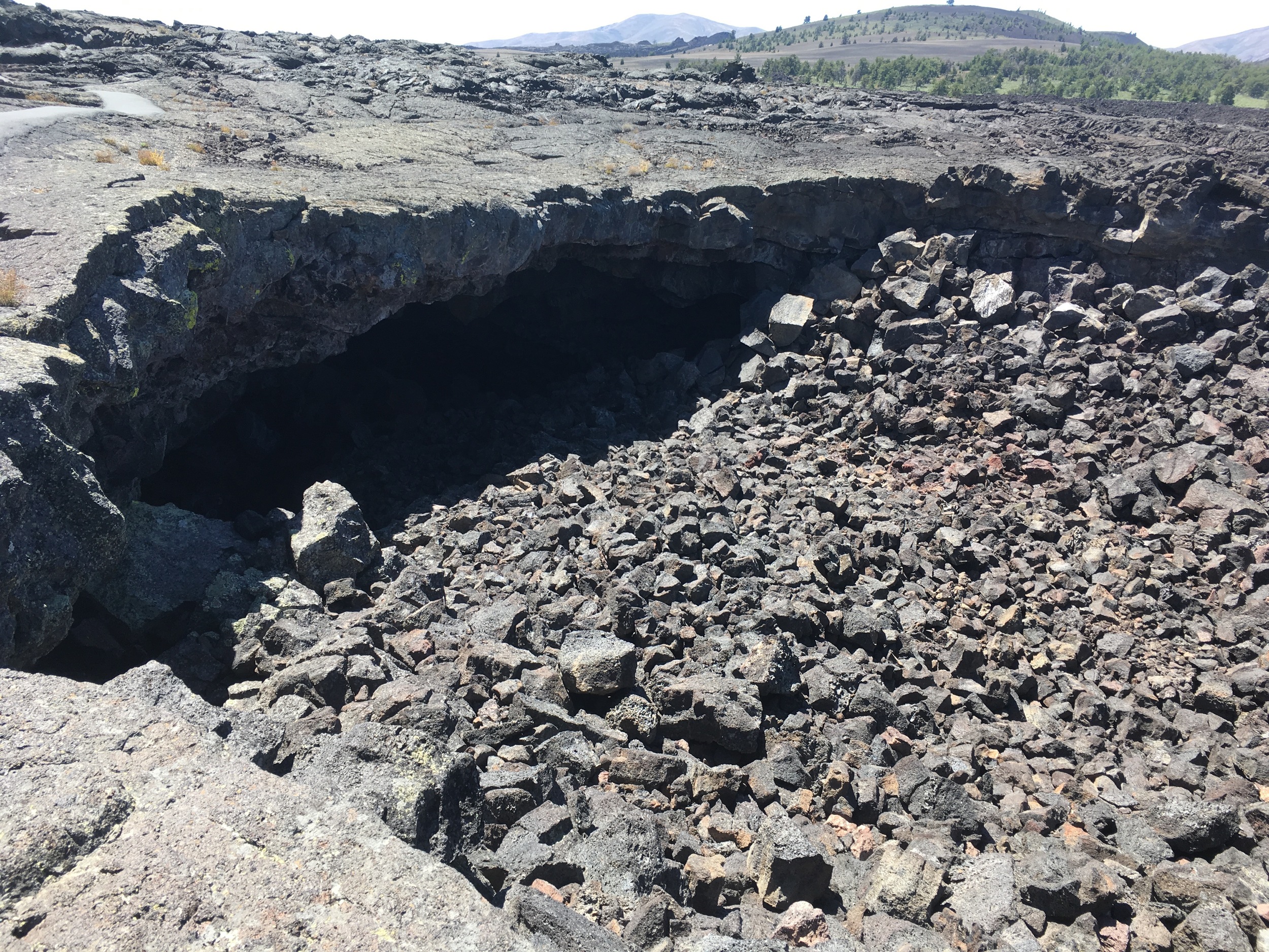Entering the cave