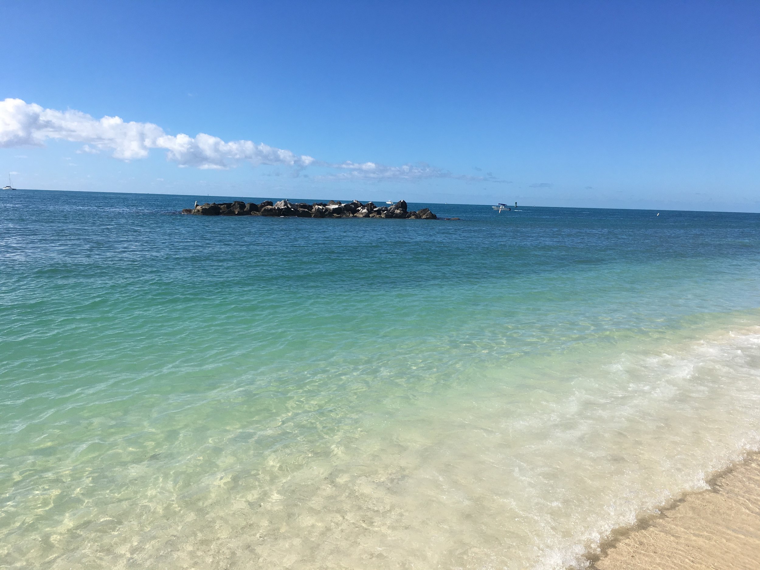 Beach at Fort Zachary Taylor State Park, Key West.