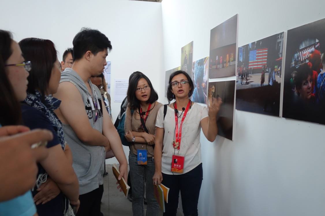 Myself at the exhibition presenting Foto Féminas' exhibition at Pingyao International Photography festival. Pingyao, China. 2016