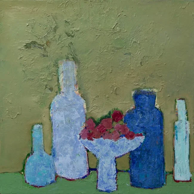 Blue Fruit Bowl