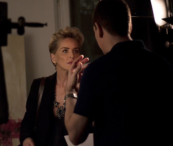 Nigel directing Sharon Stone in Mothers and Daughters
