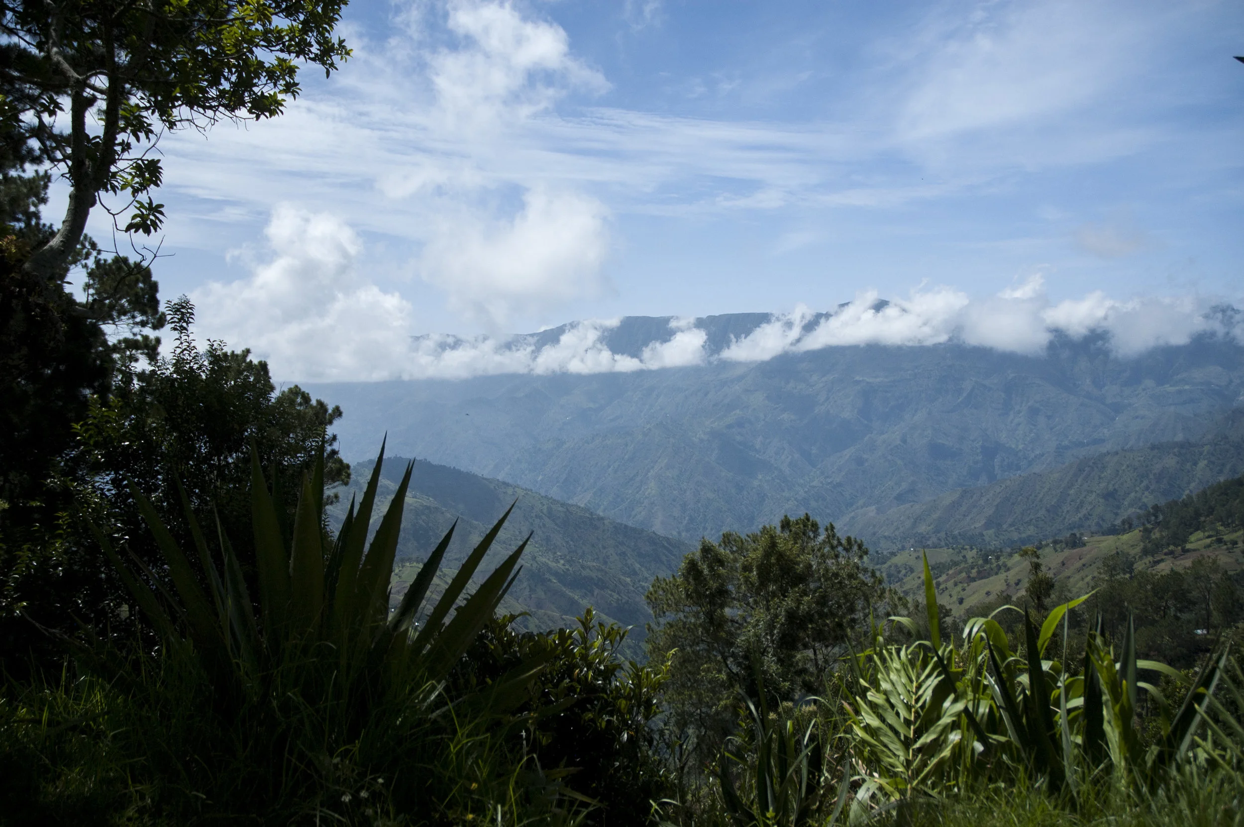 View of mountains from The Lodge, Furcy