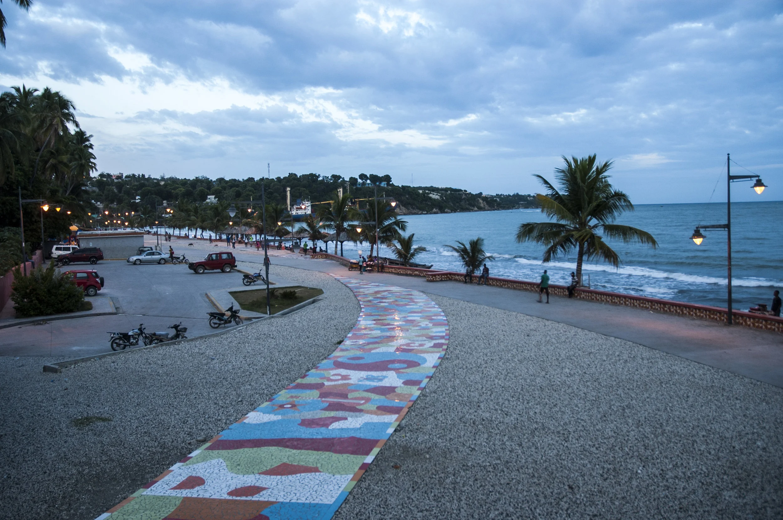 Seafront boardwalk in Jacmel