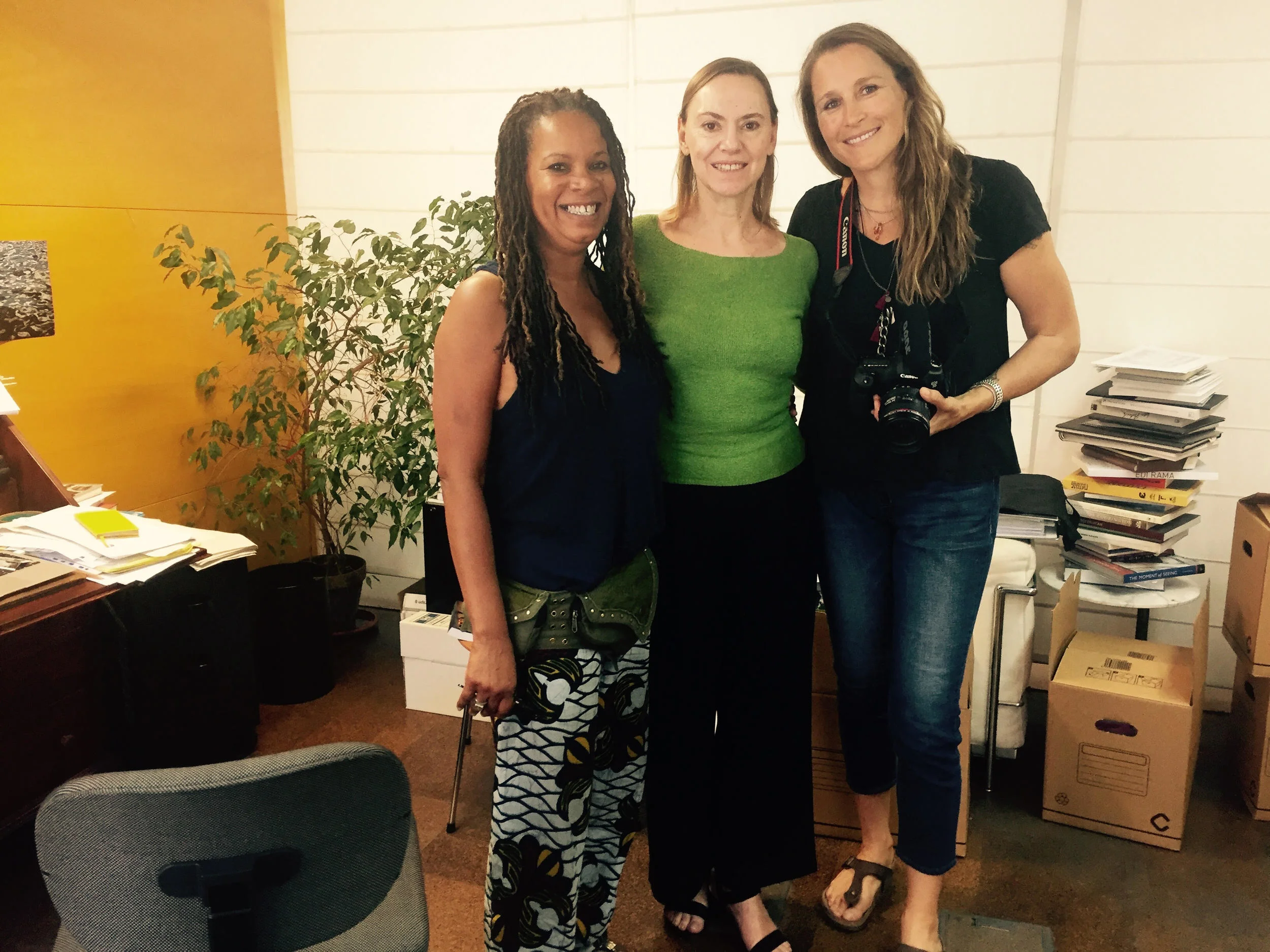 (From left) Daresha Kyi, Laura Garcia Lorca and Catherine Gund.