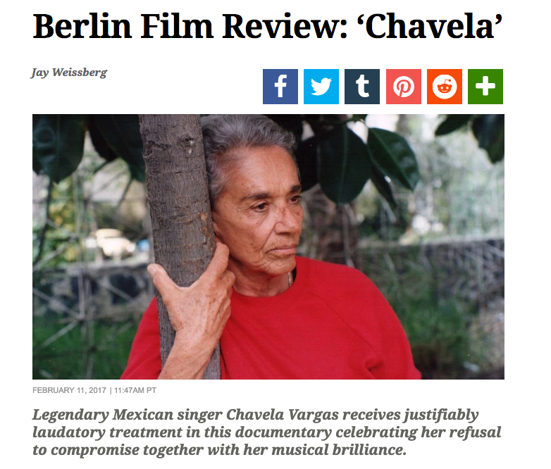 "Legendary Mexican singer Chavela Vargas receives justifiably laudatory treatment in this documentary celebrating her refusal to compromise together with her musical brilliance."