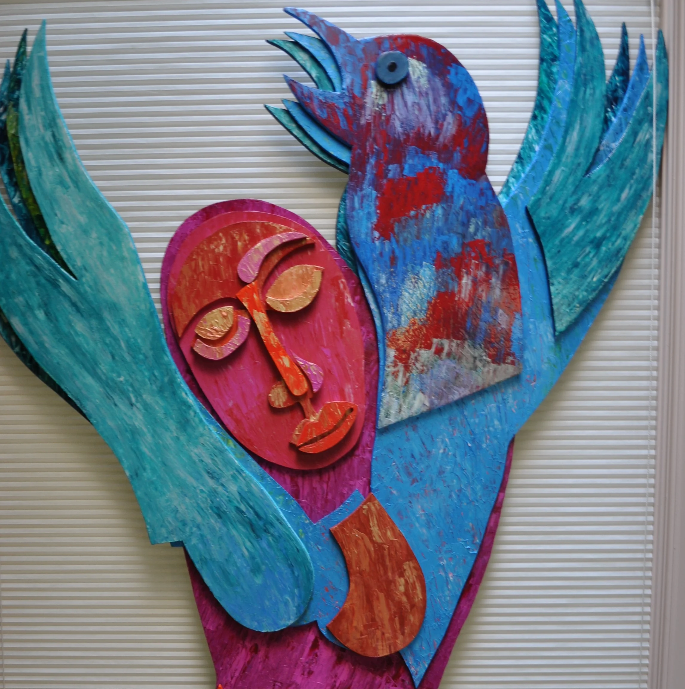 Phoneix -- Acrylic on layred plywood 80"x47"