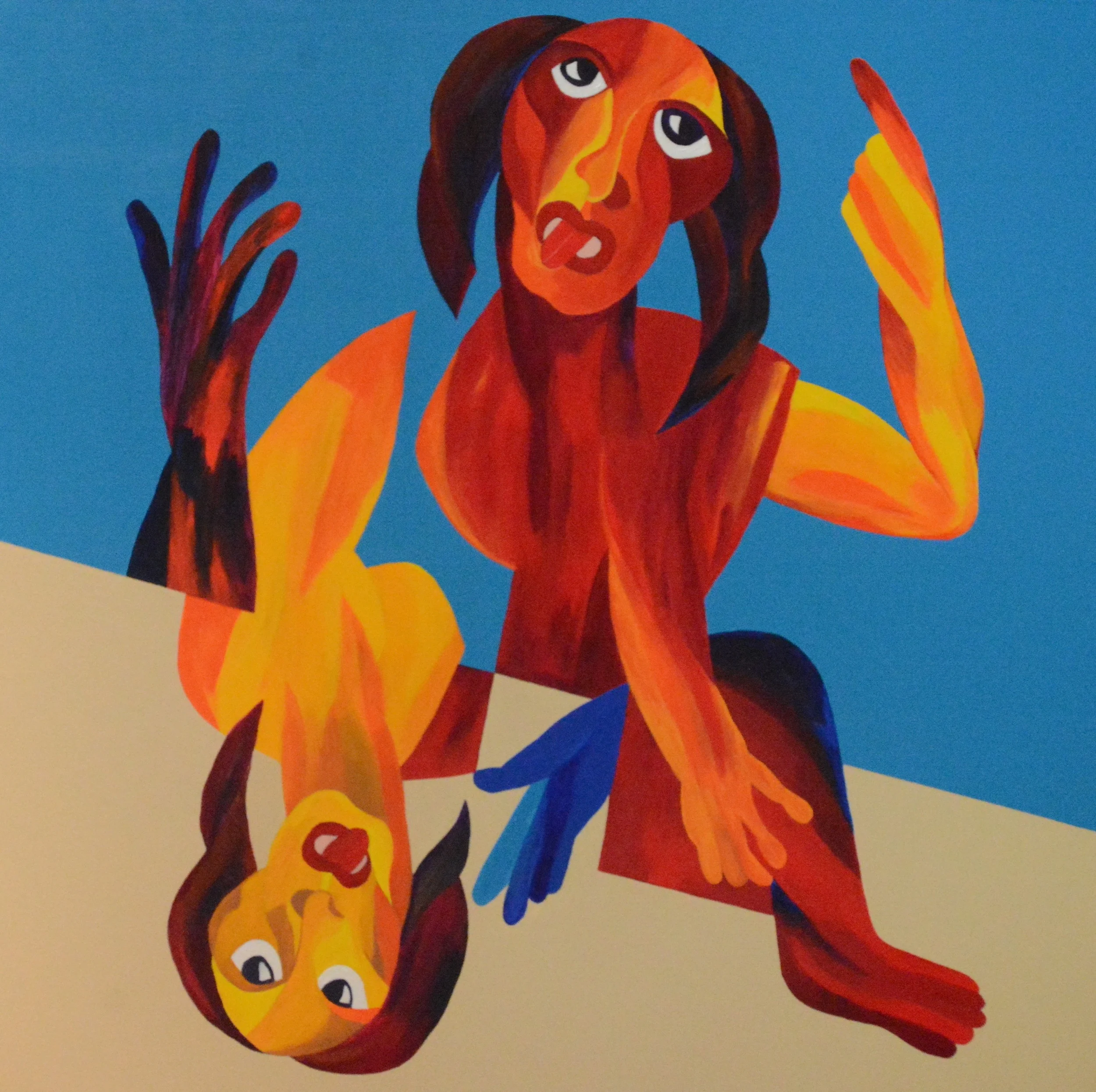 Drowning -- Acrylic on Canvas -- 48x48 inches