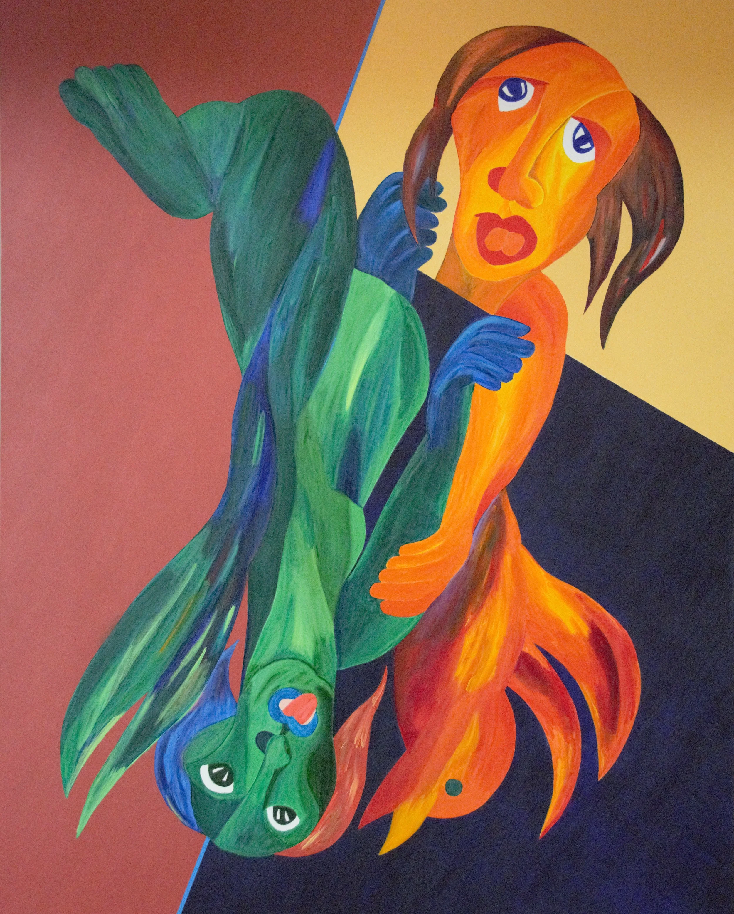 Hanging by a Thread -- Acrylic on Canvas -- 60x48 inches