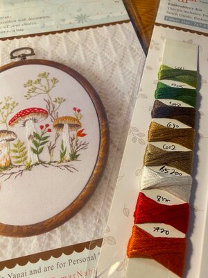 Mushrooms Embroidery Kit