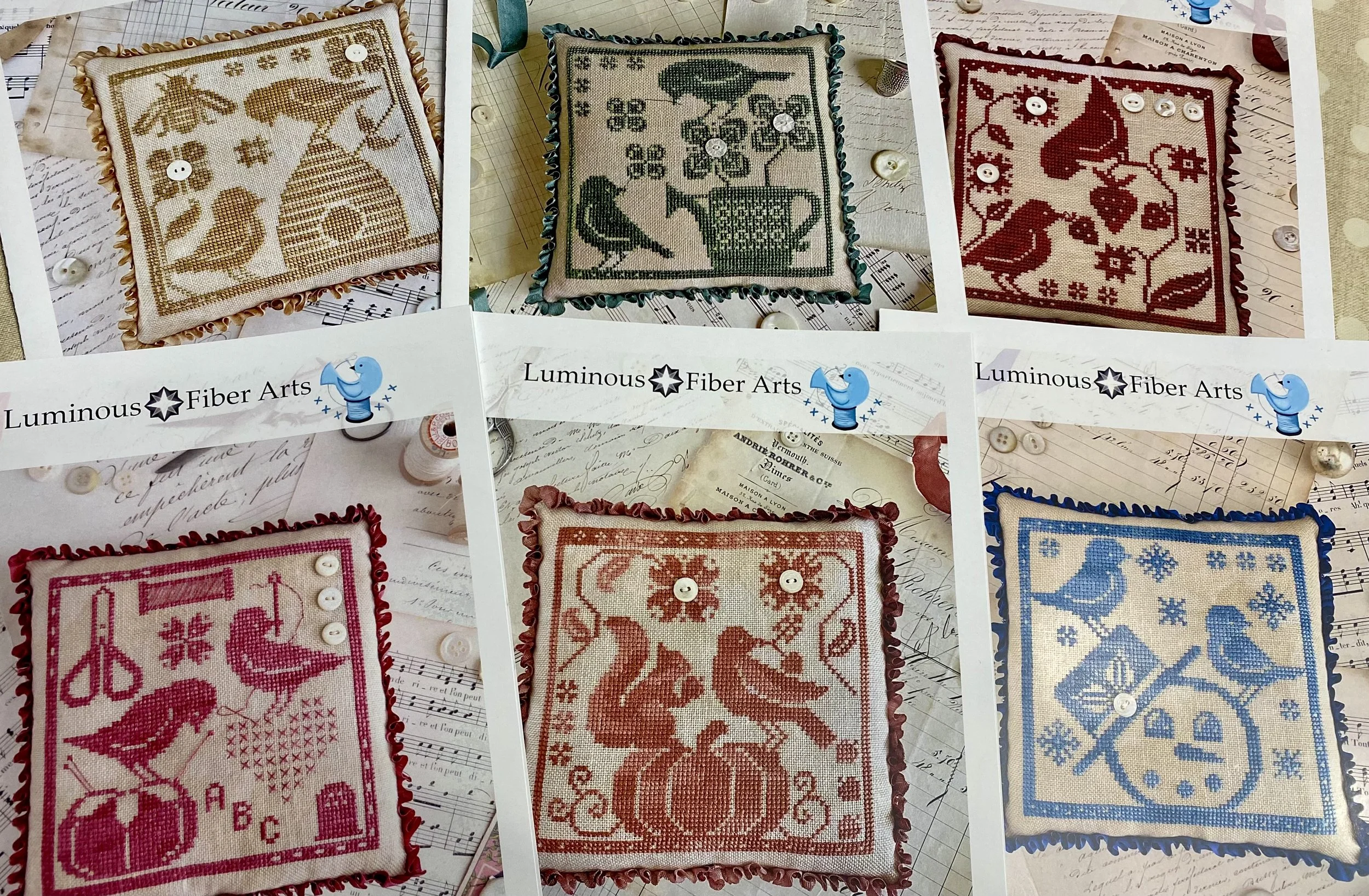 Kits The Gathering Series (Select Designs with Silk Flosses), by Luminous Fiber Arts