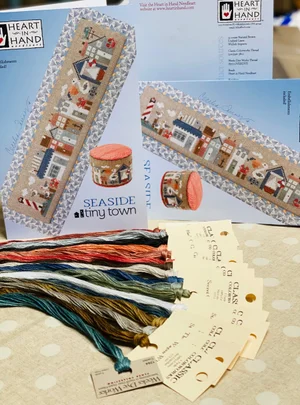 Kit - Seaside Tiny Town (Pattern and floss), by Heart in Hand