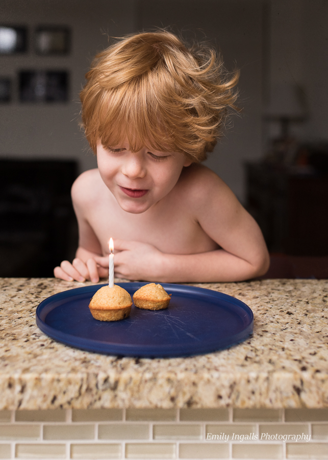 I always put one candle in their breakfasts to start their birthday with a little something special.
