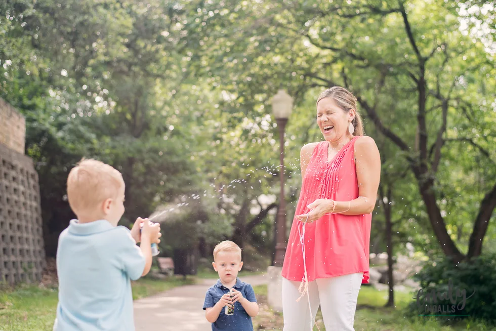 And we ended on a silly string fight! Audra was such a good mom and sport!