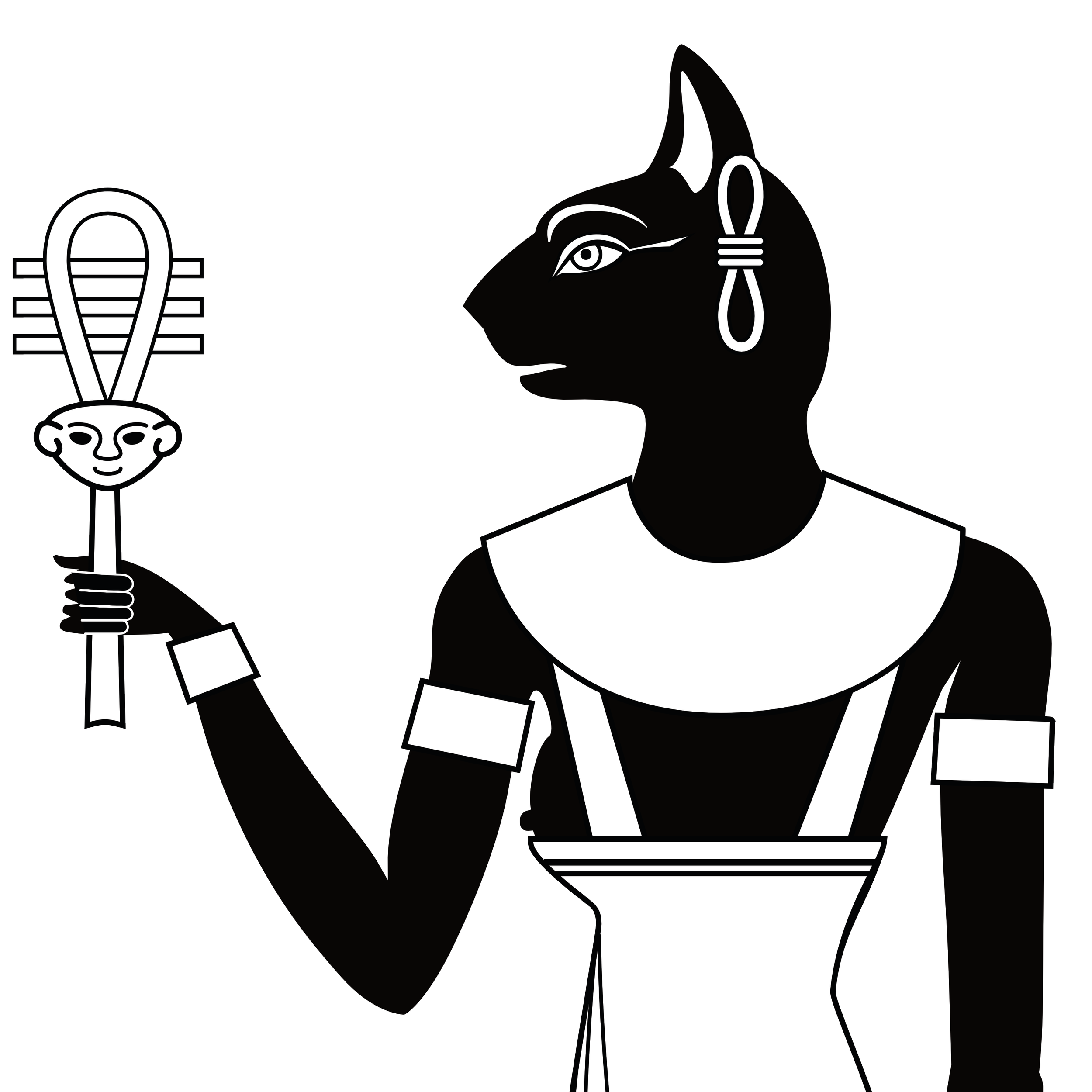 Bastet — Egyptian Cat Goddess Vector Asset
