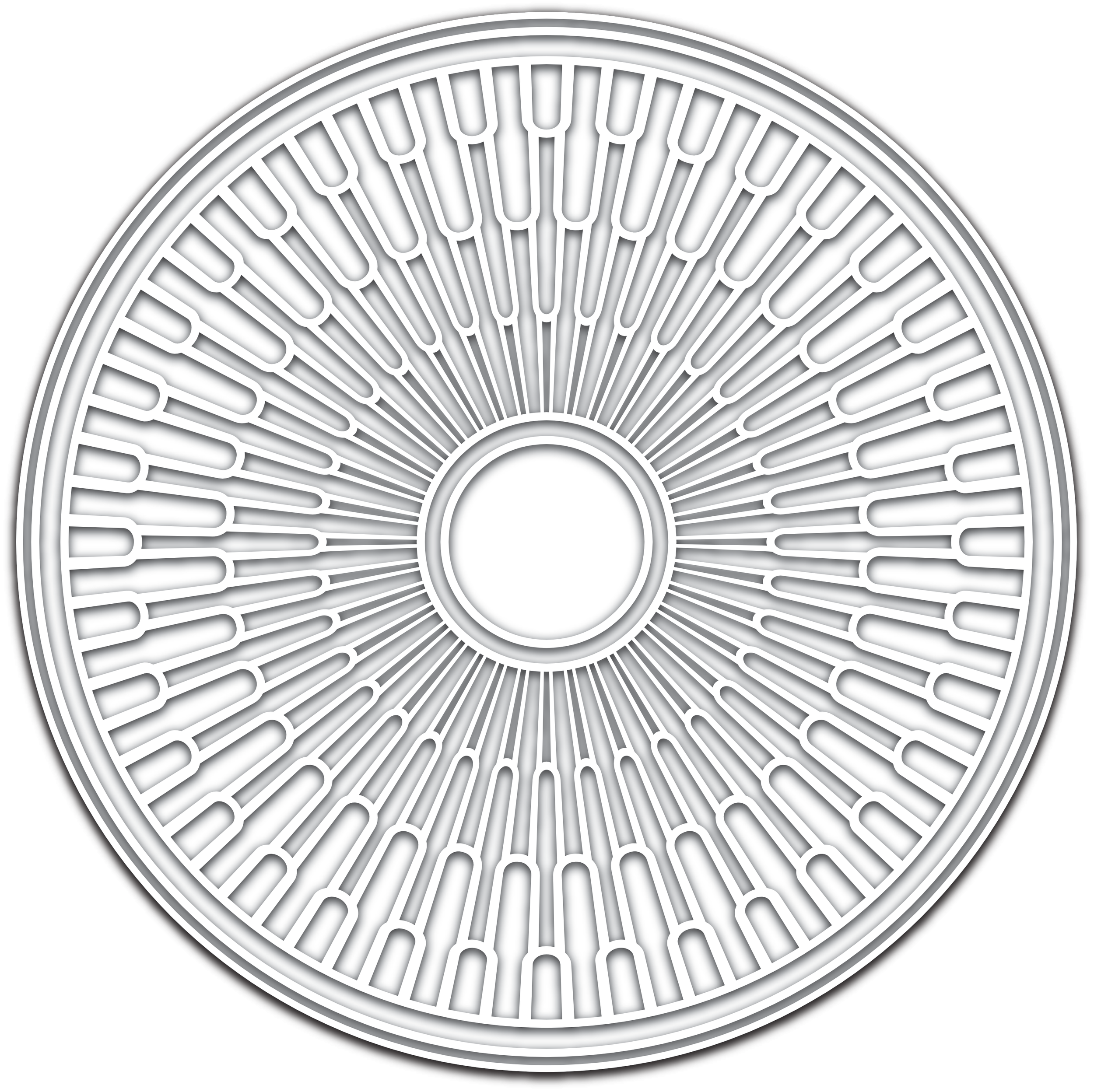 Solar Rosette — Ornamental Radial Vector