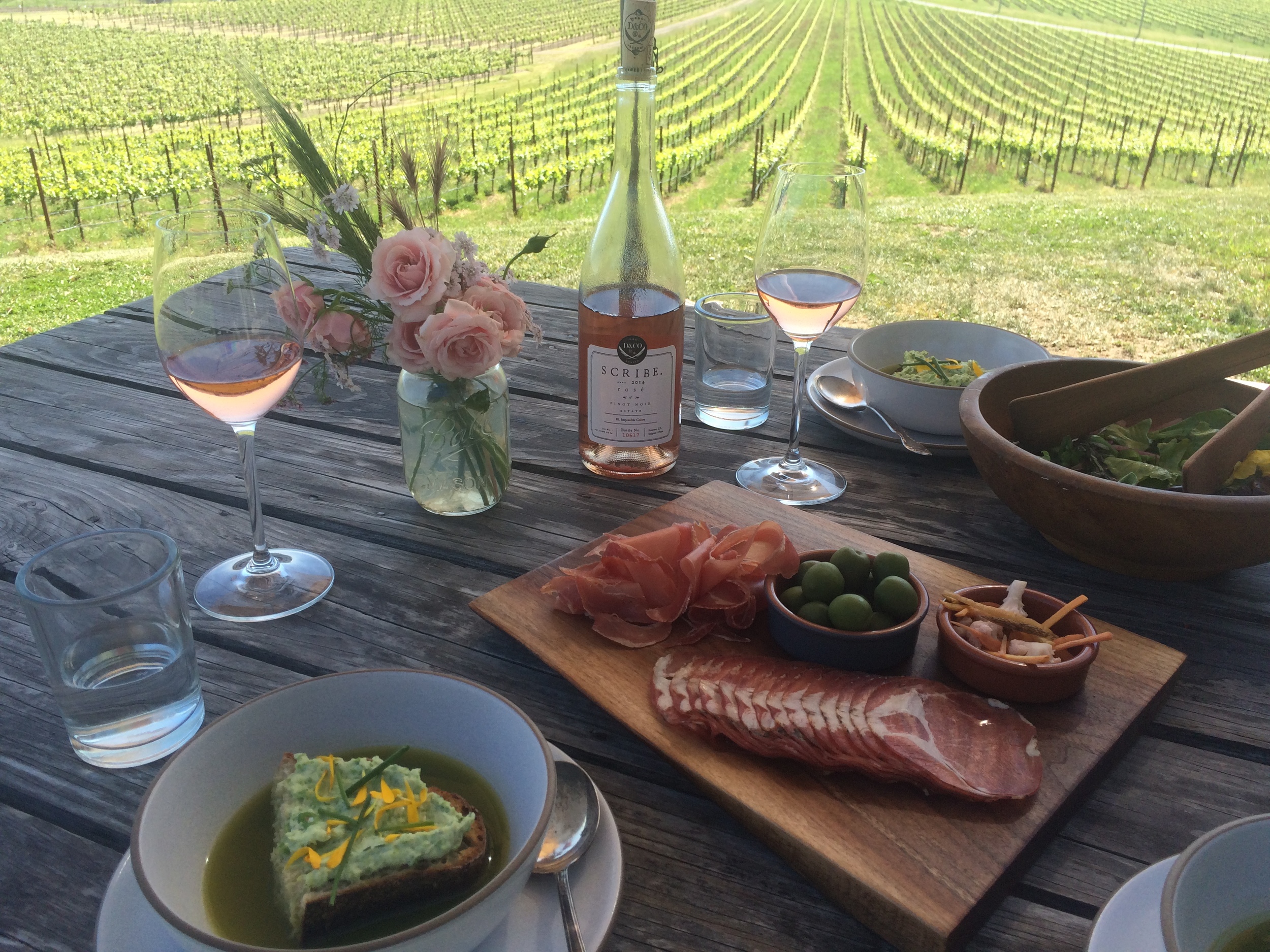 Tasting experience at Scribe Winery - Photo credit Leslie Rosa