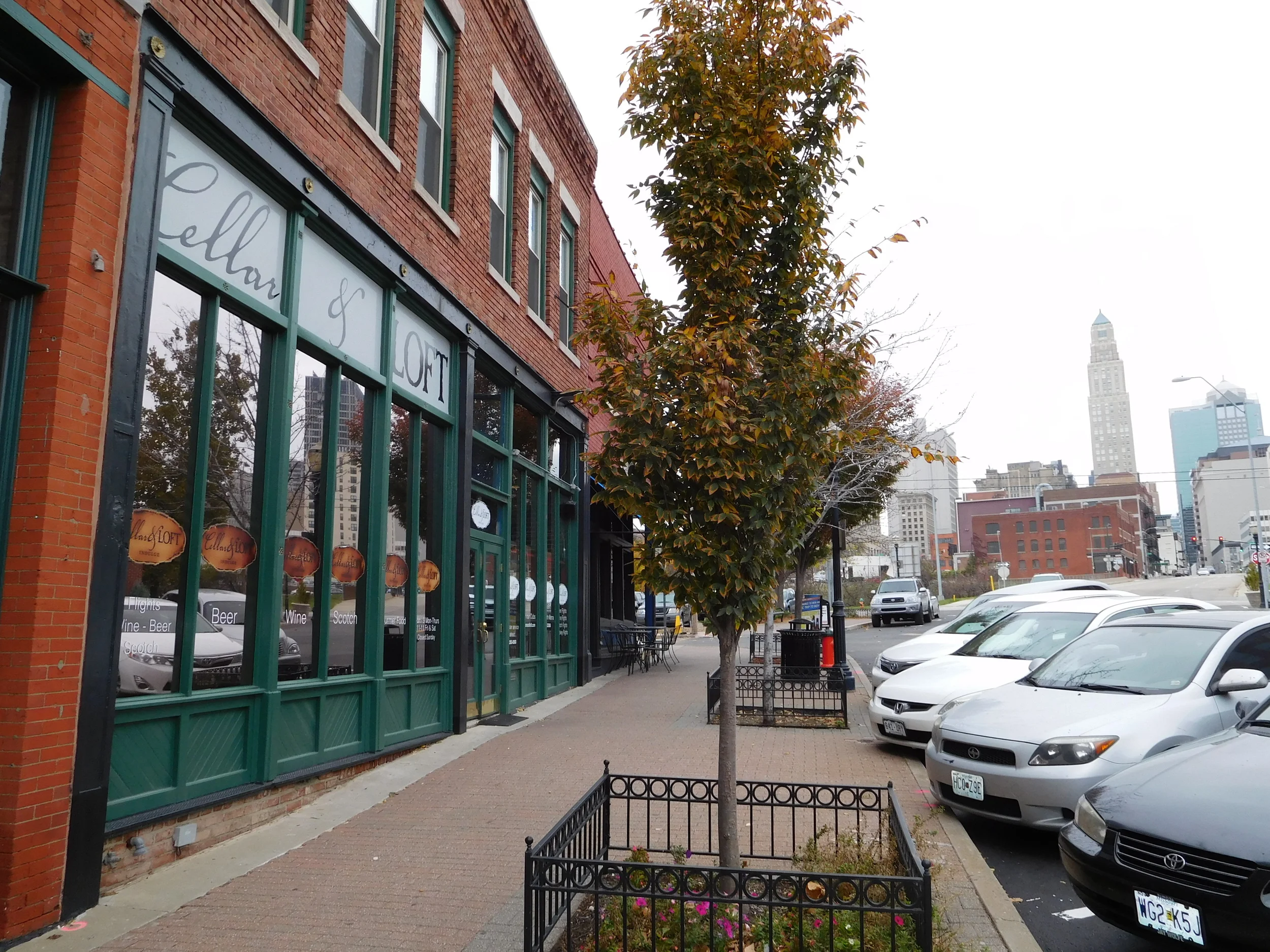 Cellar & Loft is located on a street that ends at the busy local market