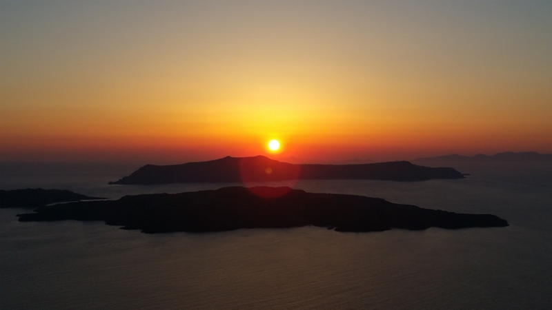 Santorini Sunset from Santo Wine Cooperative