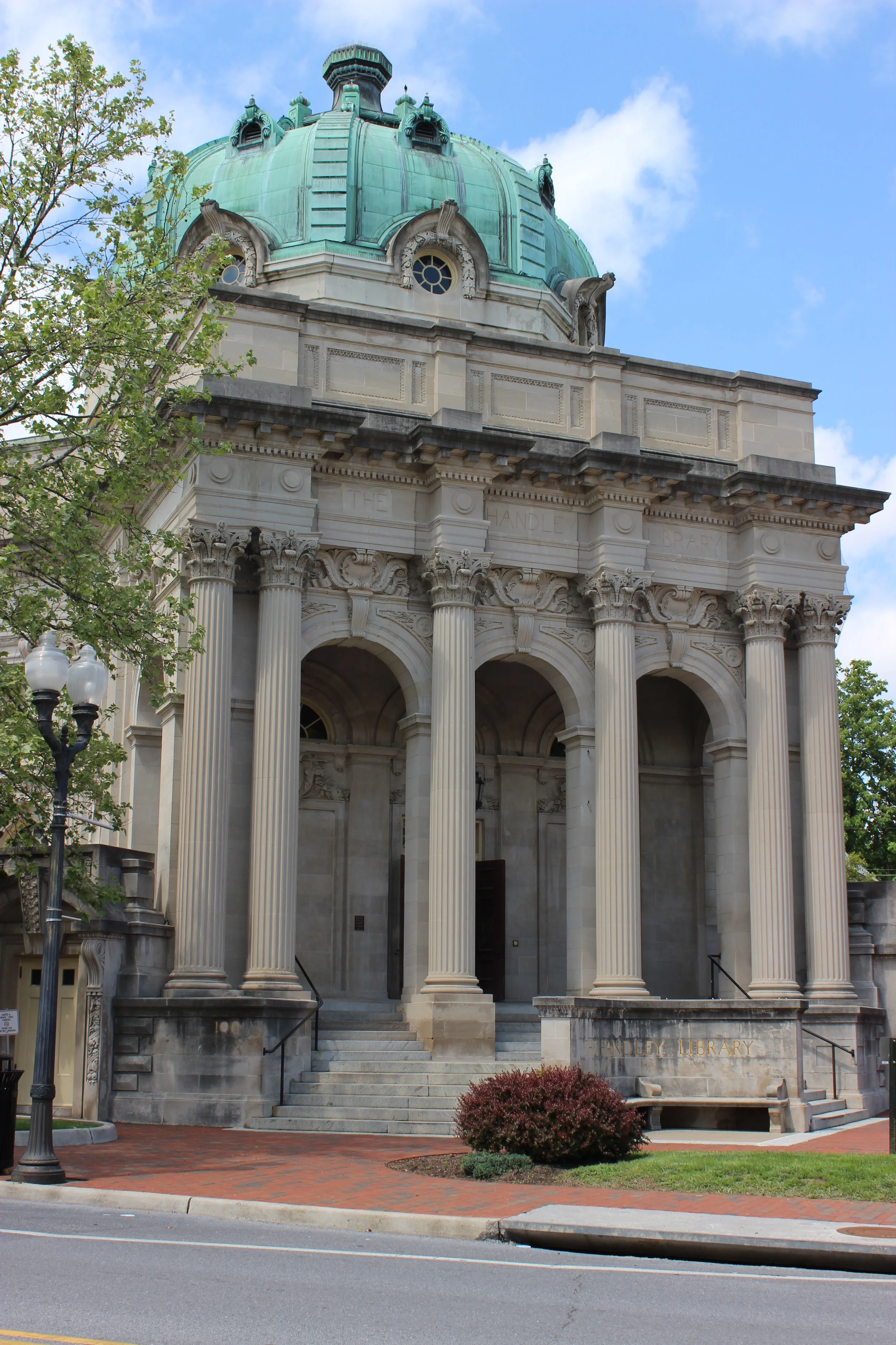 The Beaux-Arts architectural style of the library is one of many interesting buildings in the "Old Town" district.
