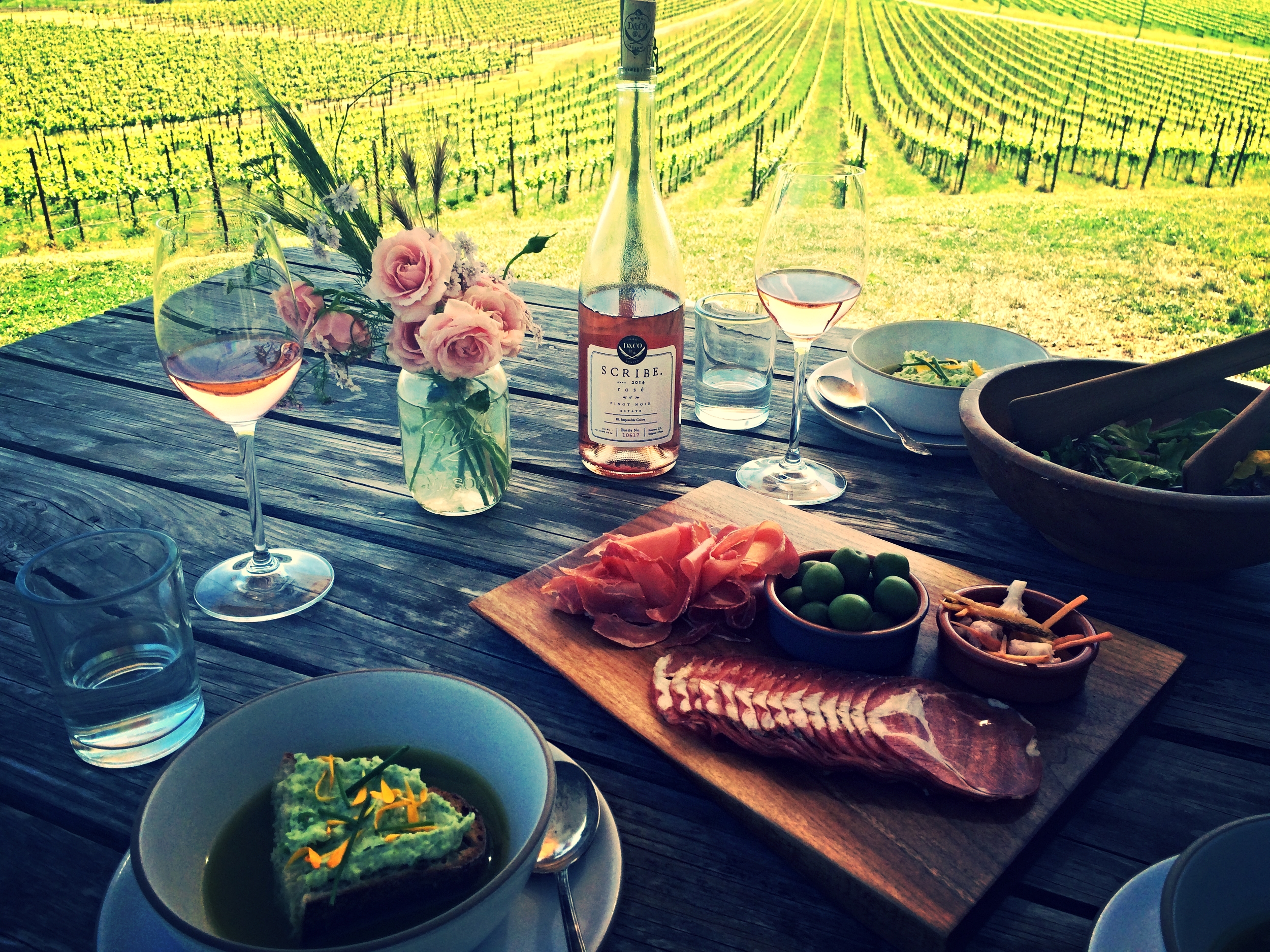 Wine Tourist - California Rose - Tasting experience at Scribe Winery - Photo credit Leslie Rosa